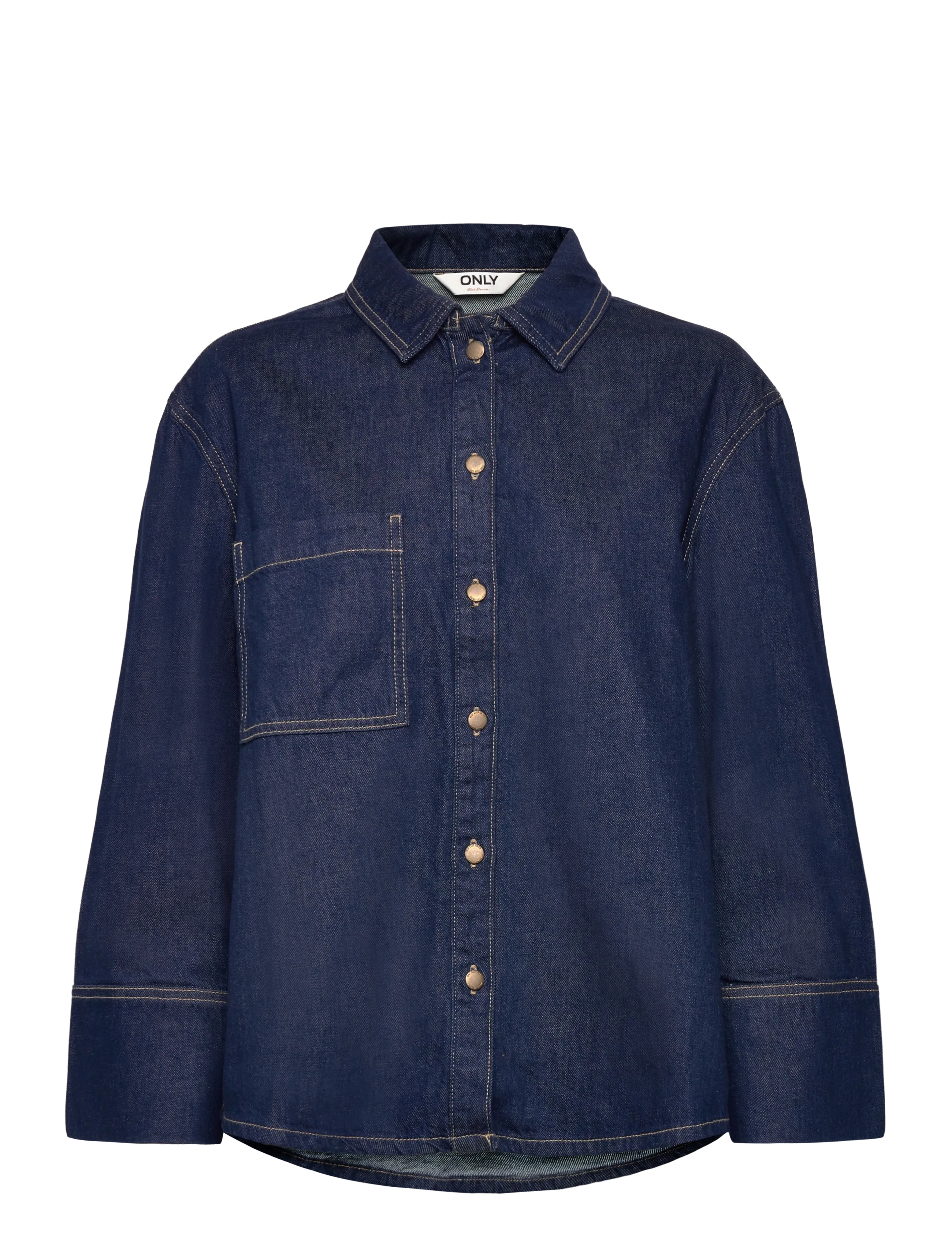 ONLY Onlsadie Ls Ovs Dnm Shirt Gen, M, Shirts, Blau - Denim Frauen