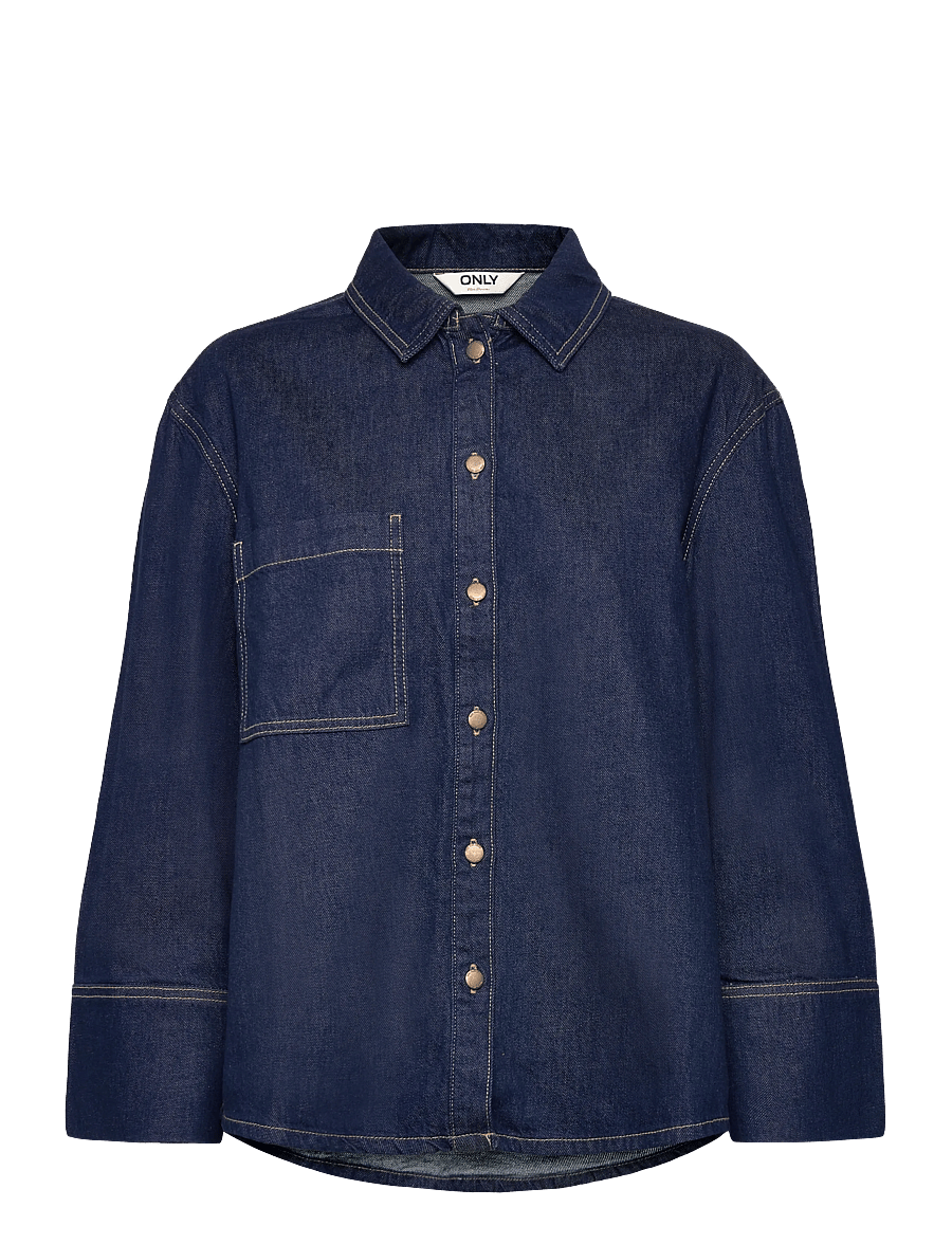 ONLY - ONLSADIE LS OVS DNM SHIRT GEN - jeanshemden - medium blue denim - 0