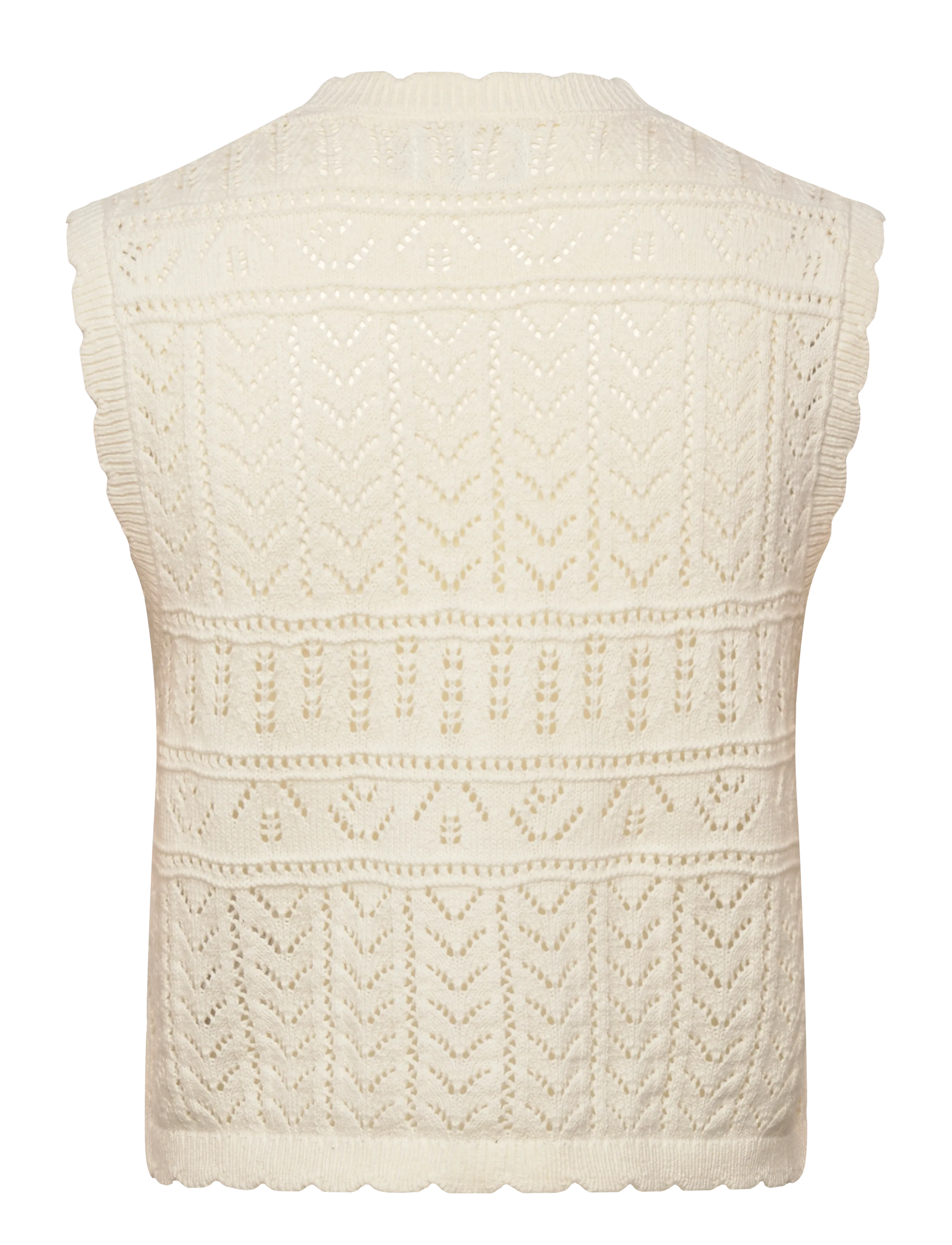 ONLY - ONLIRINA V-NECK BUTTON VEST KNT NOOS - knitted vests - cloud dancer - 2
