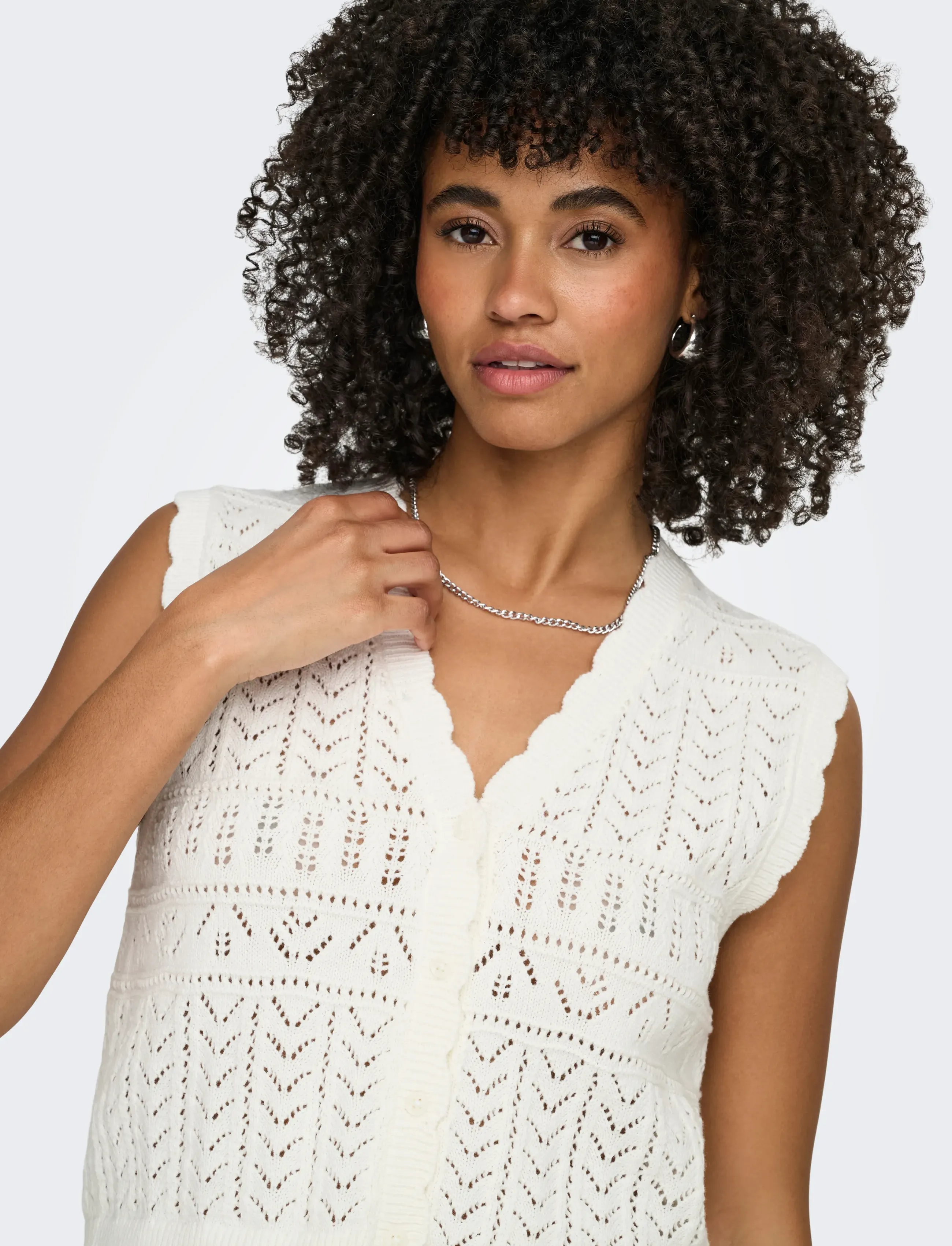 ONLY Onlirina V-Neck Button Vest Knt Noos stickade västar dam – bild 6