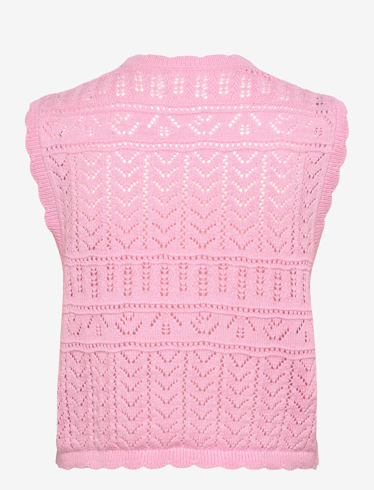ONLY - ONLIRINA V-NECK BUTTON VEST KNT NOOS - strikveste - prism pink - 2
