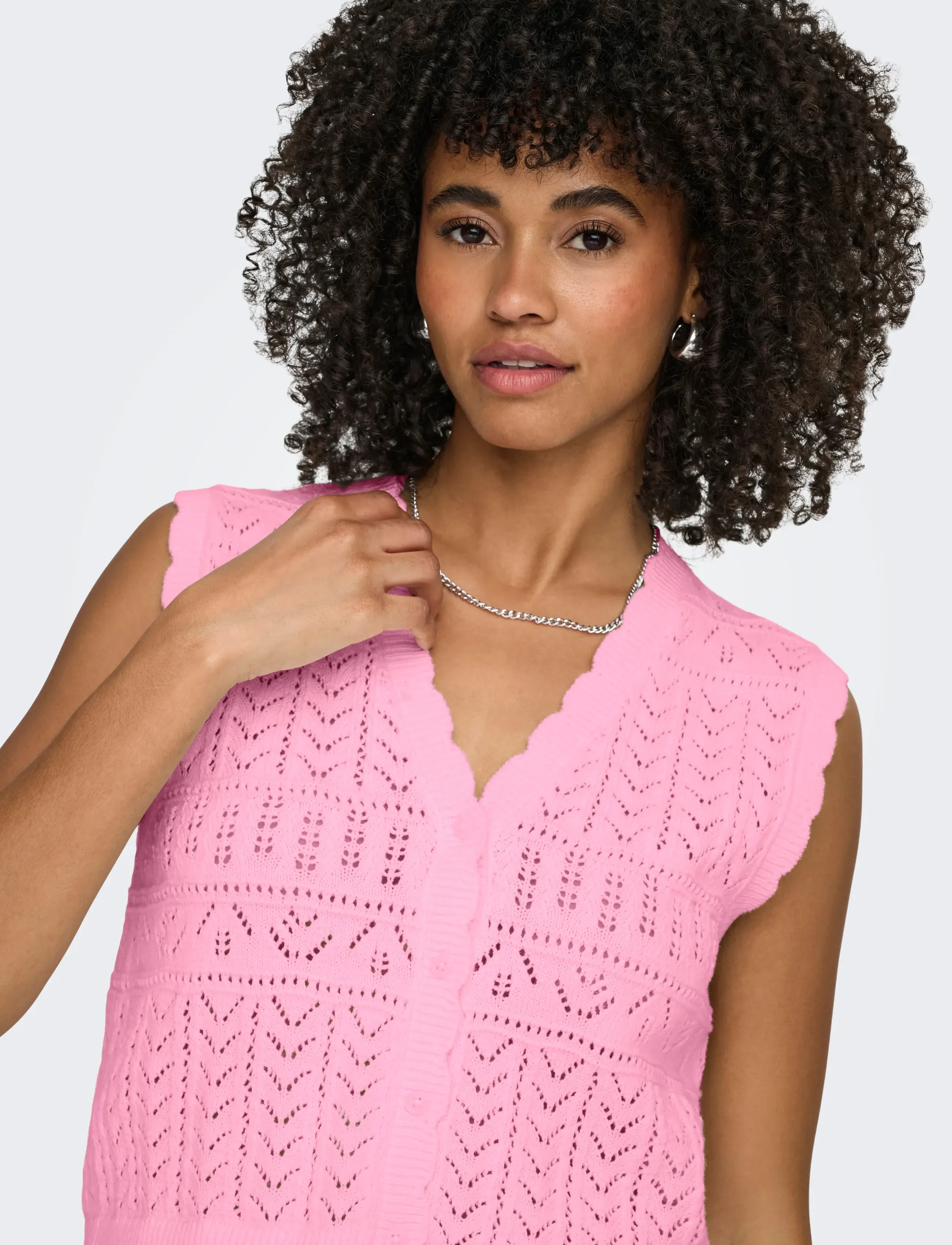 ONLY Onlirina V-Neck Button Vest Knt Noos stickade västar dam – bild 6