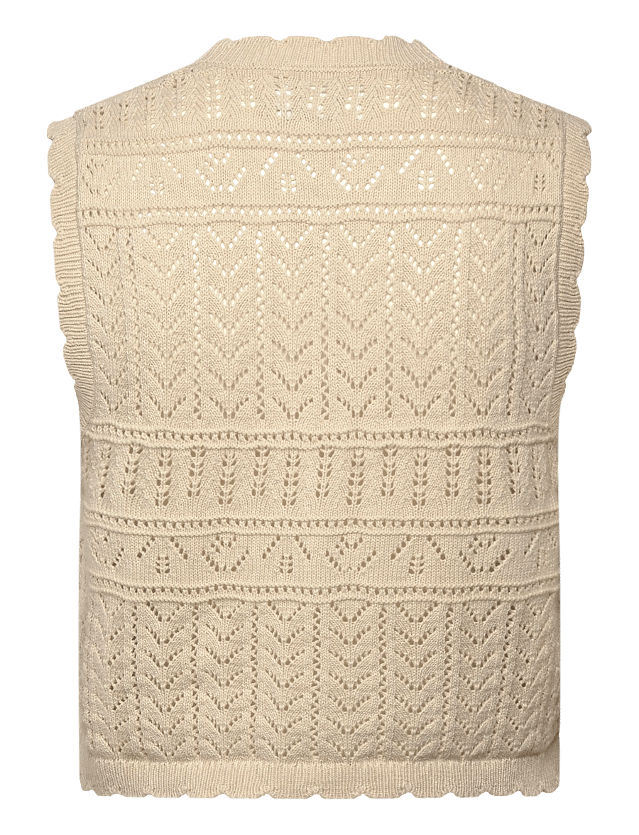 ONLY - ONLIRINA V-NECK BUTTON VEST KNT NOOS - gebreide vesten - pumice stone - 2