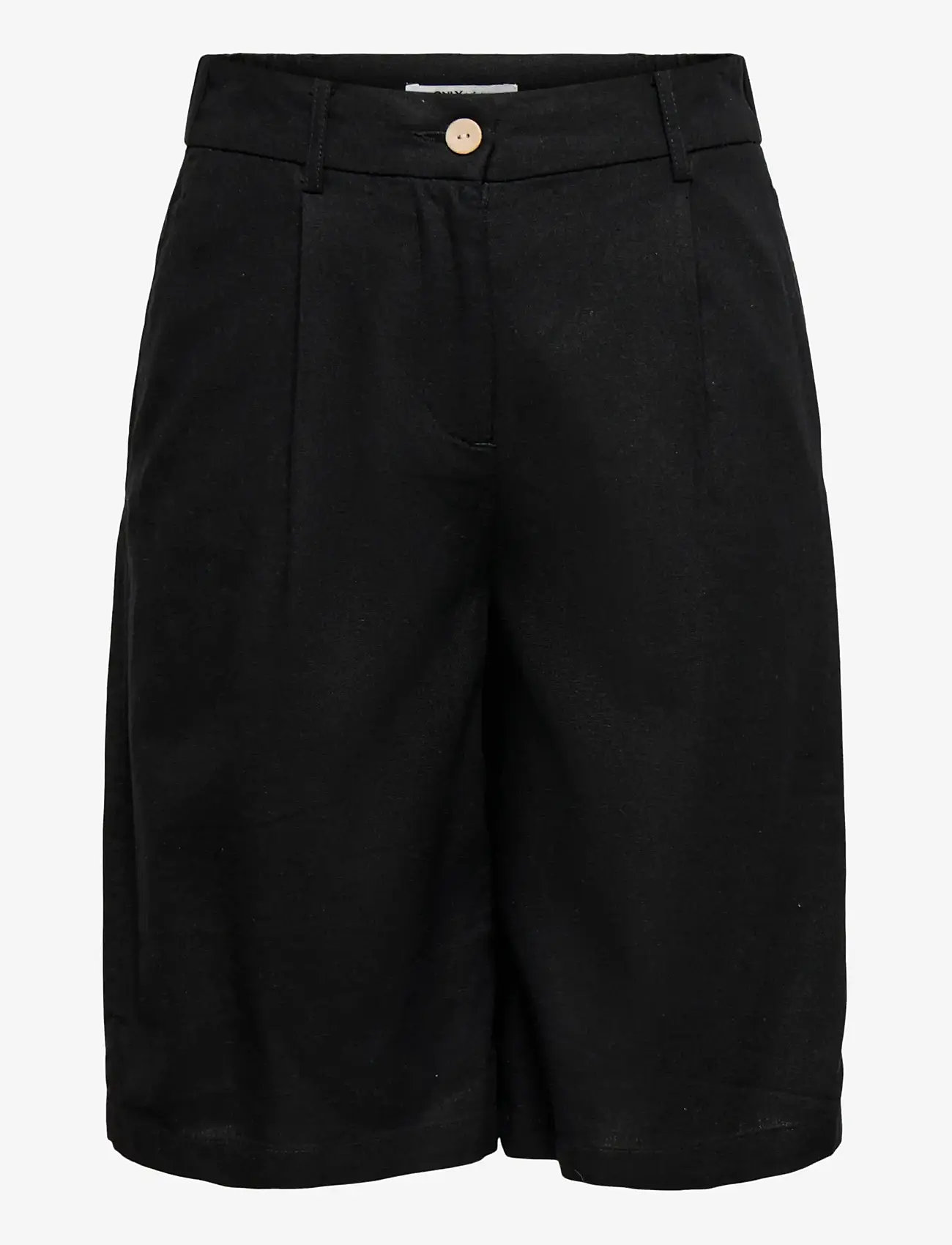 ONLY - ONLGOA HW LINEN BL LONG SHORTS CC TLR - linen shorts - black - 1
