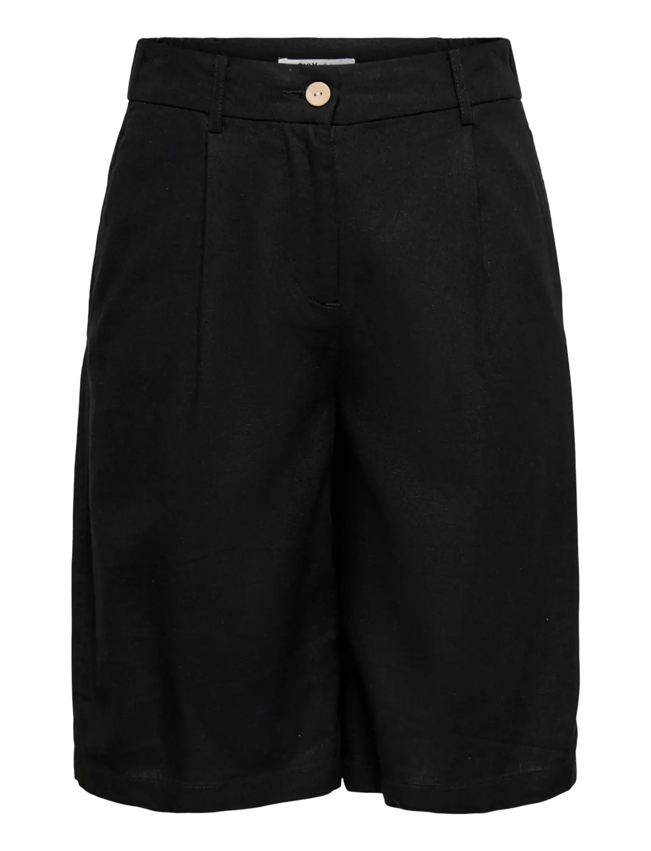 ONLY ONLGOA HW LINEN BL LONG SHORTS CC TLR - Leinen-Shorts - BLACK / black