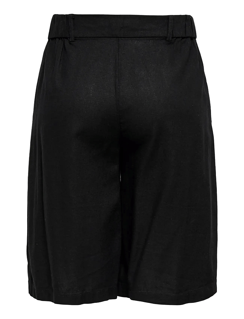 ONLY - ONLGOA HW LINEN BL LONG SHORTS CC TLR - linen shorts - black - 2