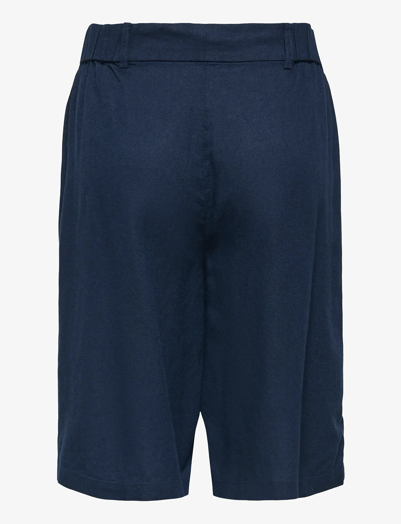 ONLY - ONLGOA HW LINEN BL LONG SHORTS CC TLR - linen shorts - navy blazer - 2