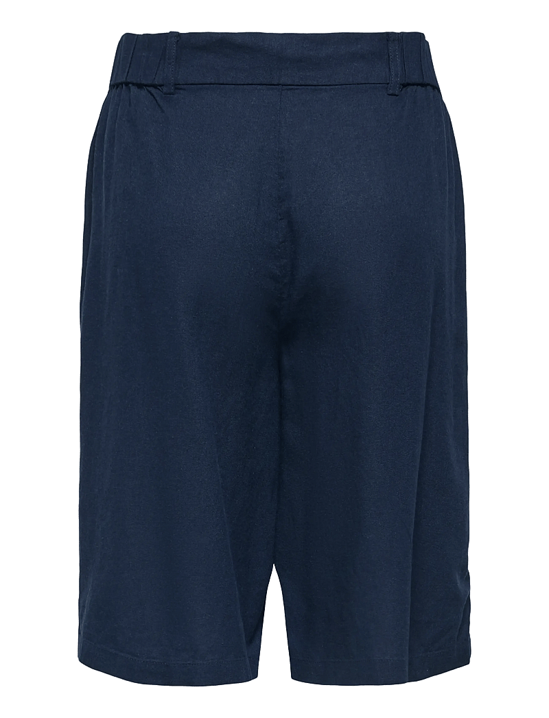 ONLY - ONLGOA HW LINEN BL LONG SHORTS CC TLR - linen shorts - navy blazer - 2