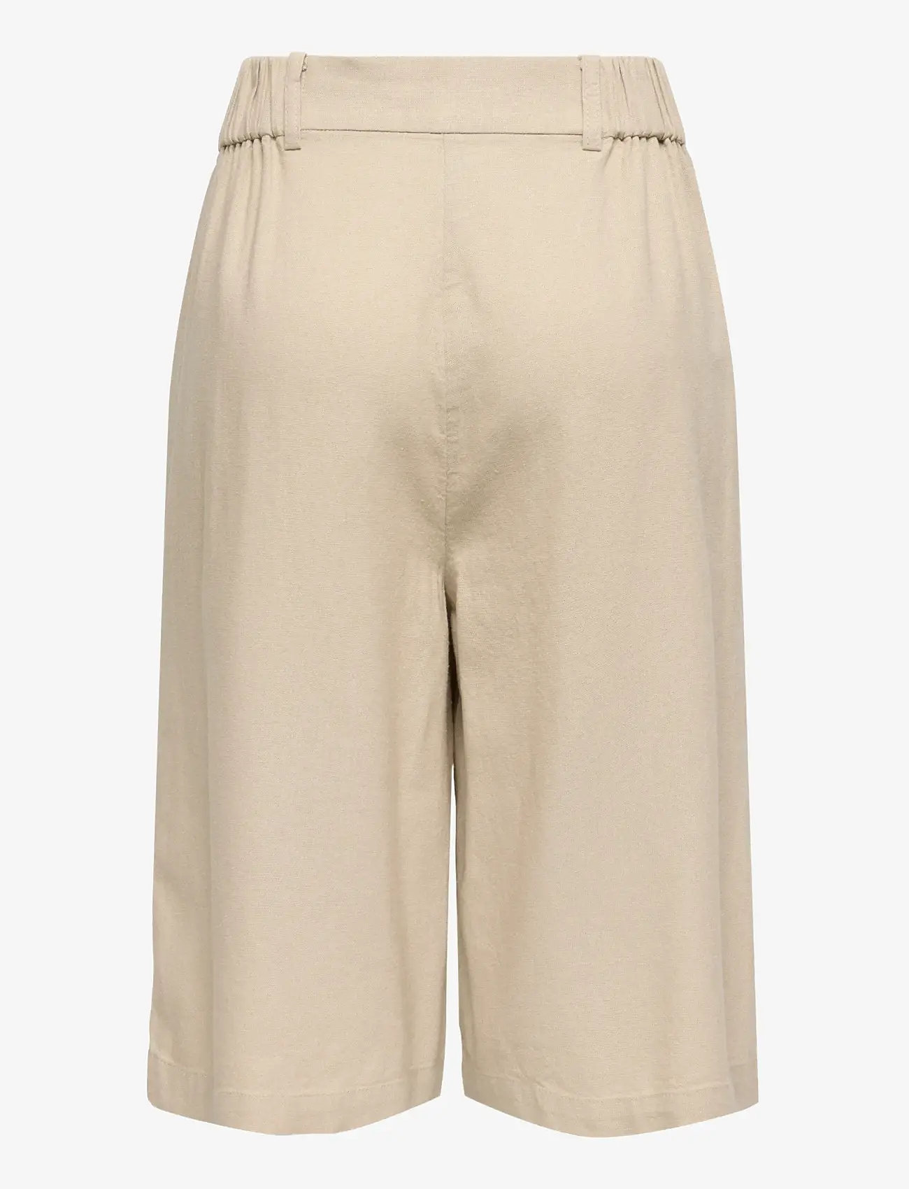 ONLY - ONLGOA HW LINEN BL LONG SHORTS CC TLR - hørshorts - oxford tan - 2
