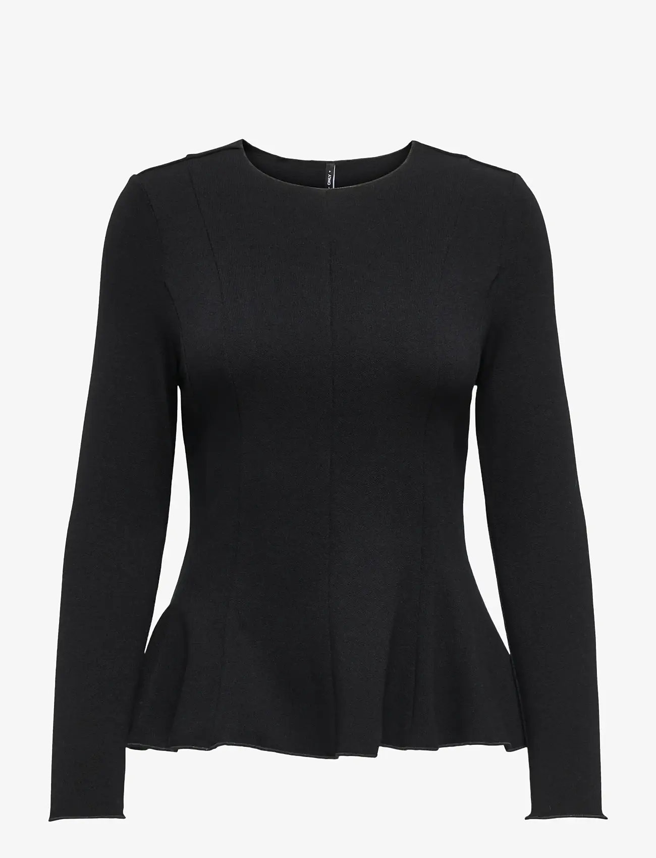 ONLY - ONLKENYA L/S PEPLUM TOP JRS - langærmede toppe - black - 1