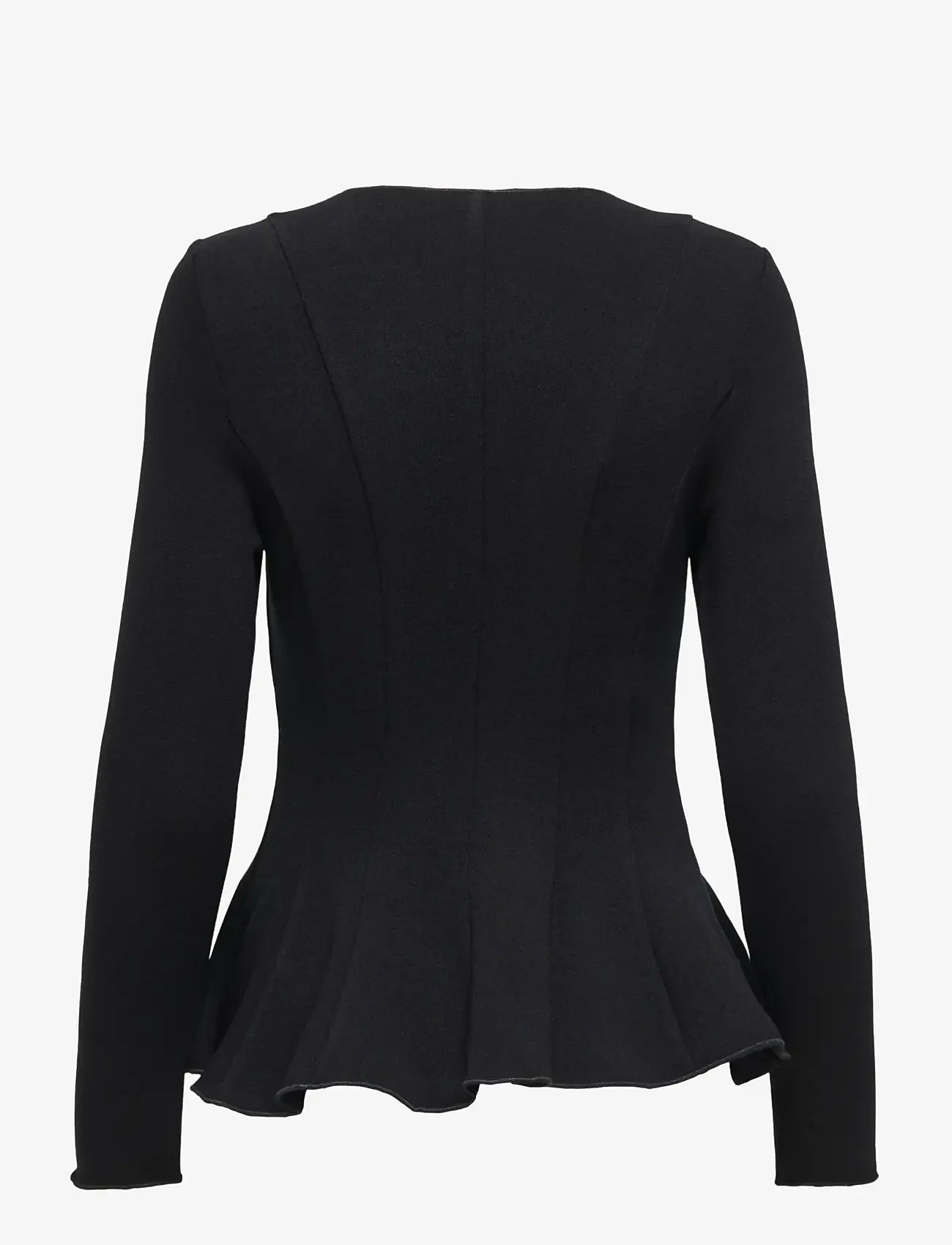 ONLY - ONLKENYA L/S PEPLUM TOP JRS - langærmede toppe - black - 2