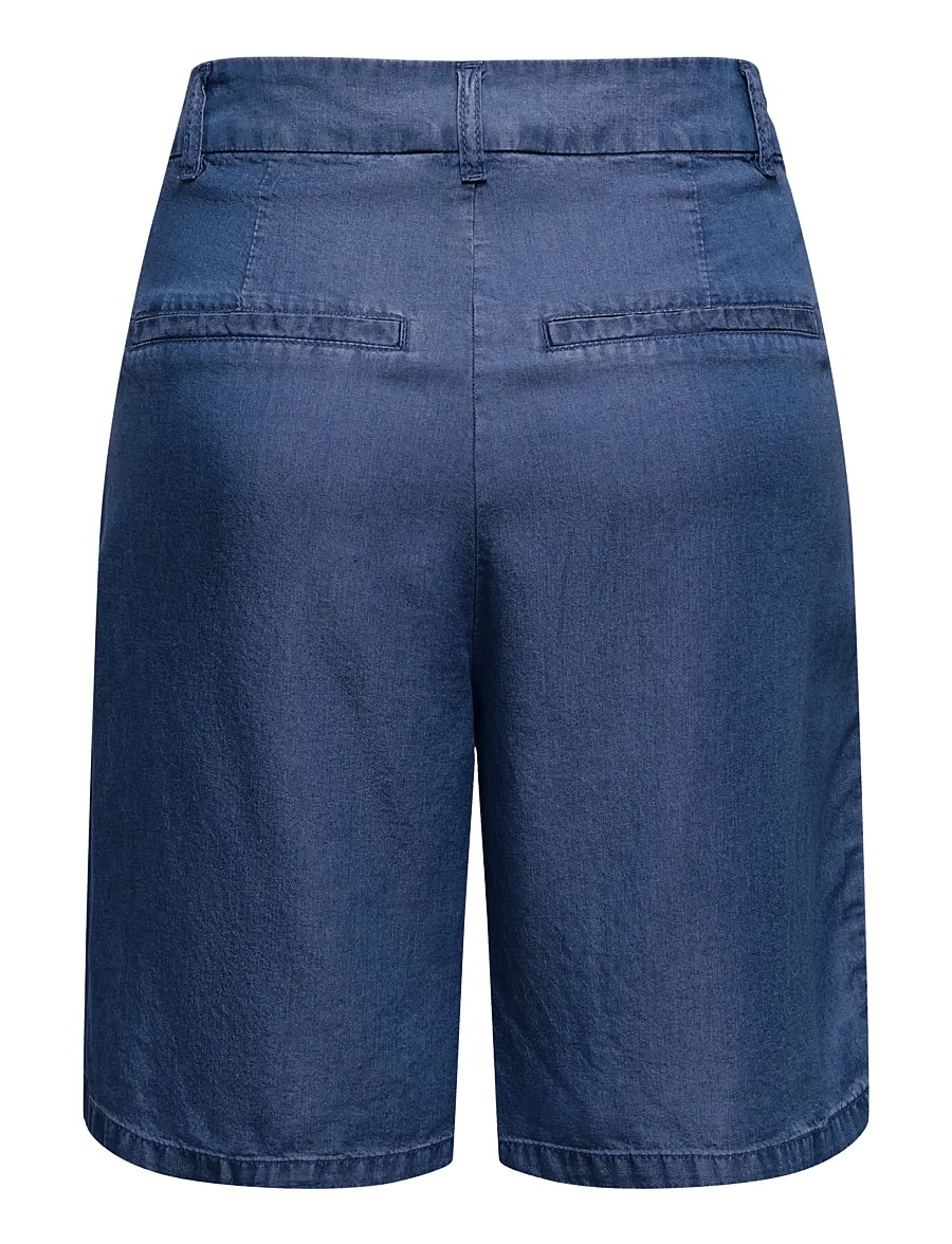 ONLY - ONLCHARIS LIFE BERMUDA SHORTS WVN CC - bermudashorts - dark blue denim - 1