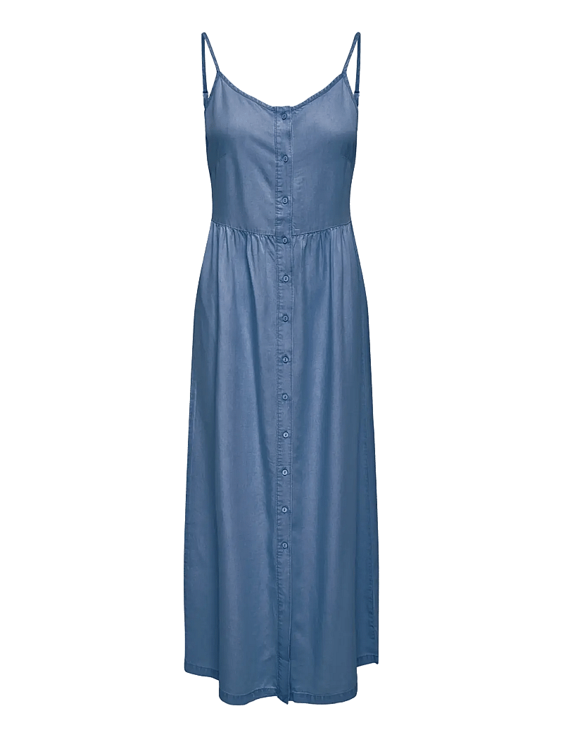 ONLY - ONLCHARIS LIFE LONG STRAP DRESS WVN CC - sukienki letnie - medium blue denim - 0