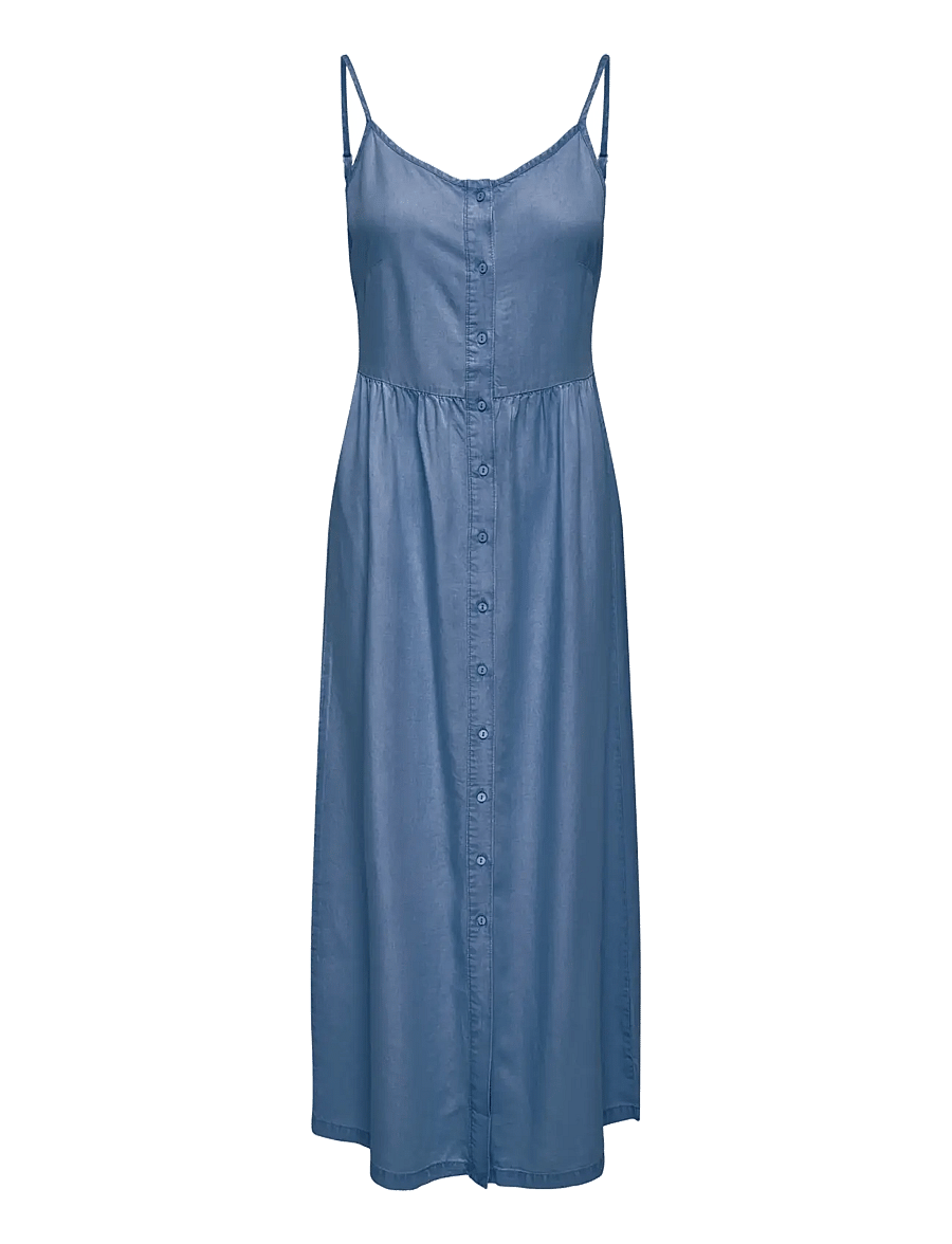 ONLY - ONLCHARIS LIFE LONG STRAP DRESS WVN CC - sommerkleider - medium blue denim - 0