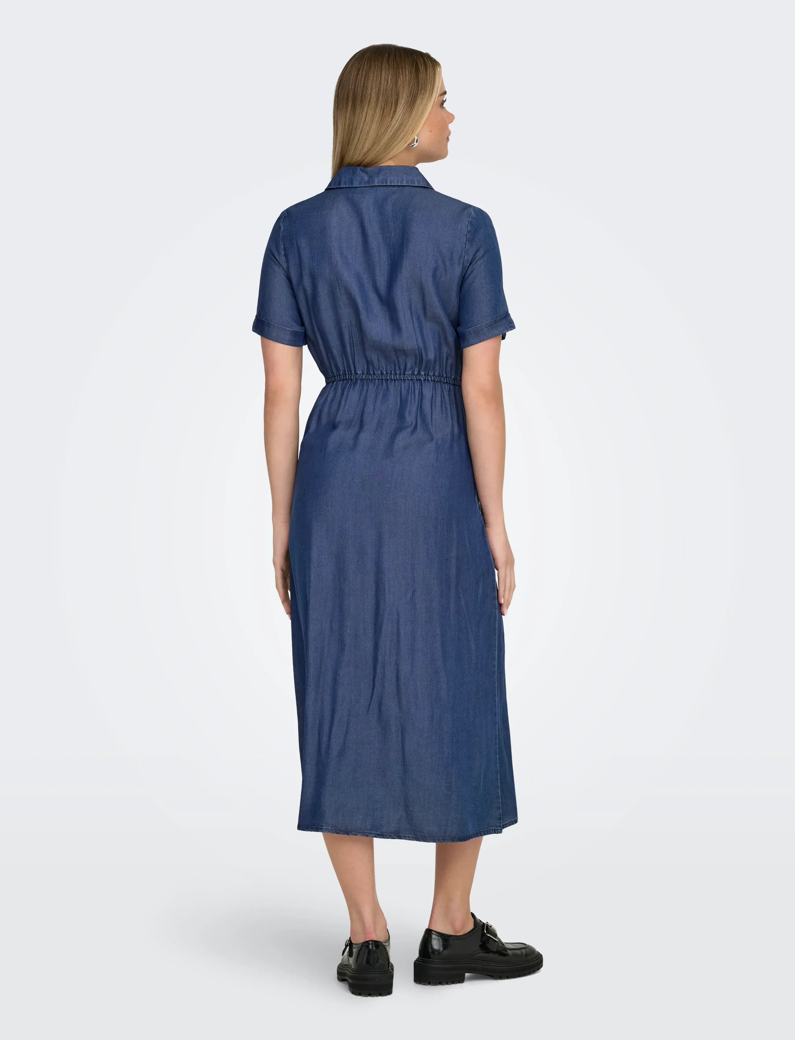ONLY - ONLCHARIS LIFE 2/4 SHIRT DRESS WVN CC - robes chemises - dark blue denim - 3