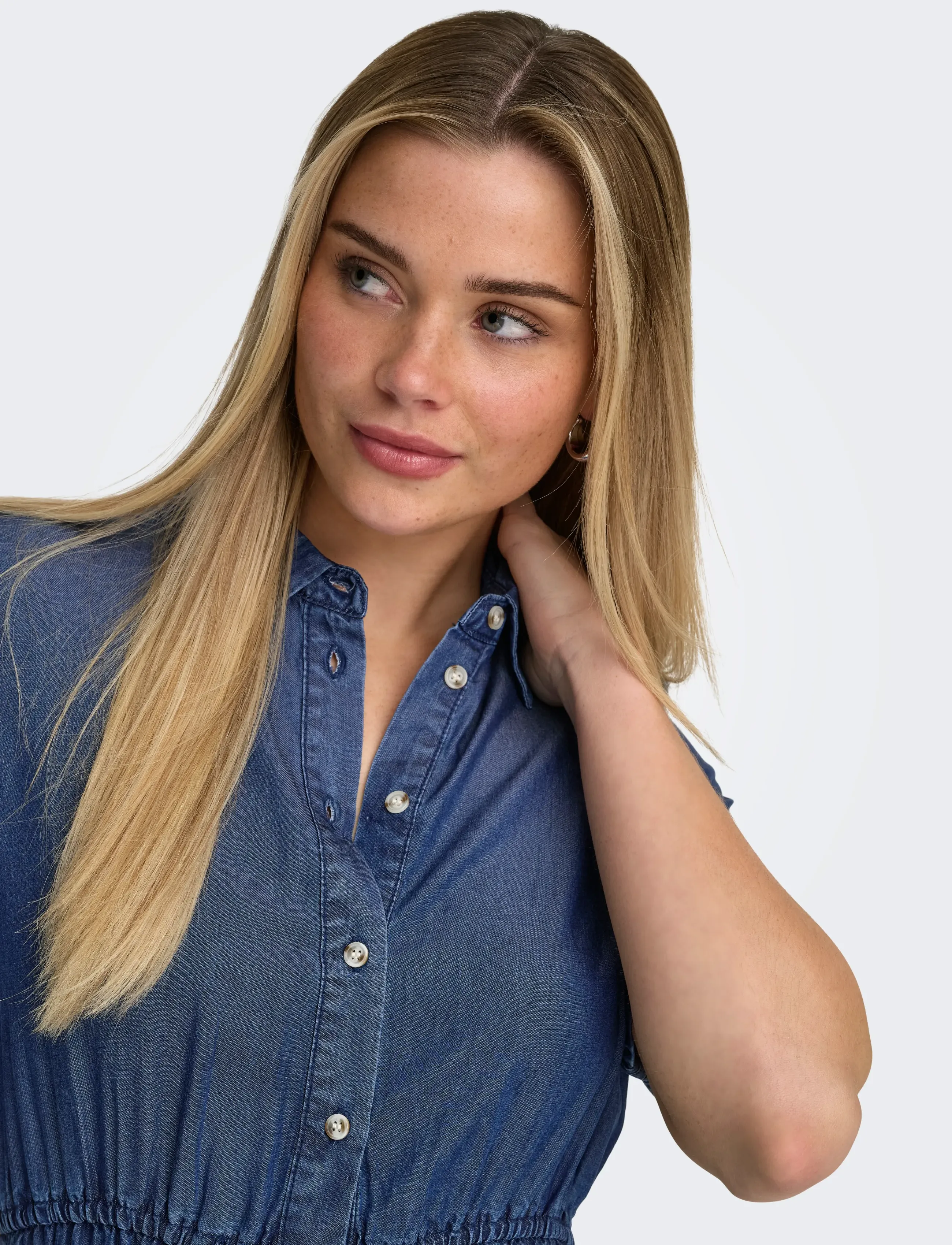ONLY - ONLCHARIS LIFE 2/4 SHIRT DRESS WVN CC - robes chemises - dark blue denim - 5