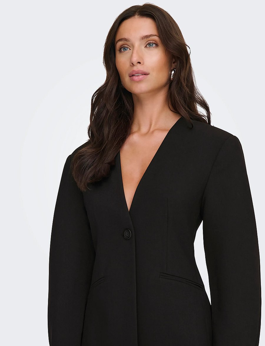 ONLY - ONLCASEY LIFE LS BALLON SL BLAZER CC TLR - einhnepptir jakkar - black - 5