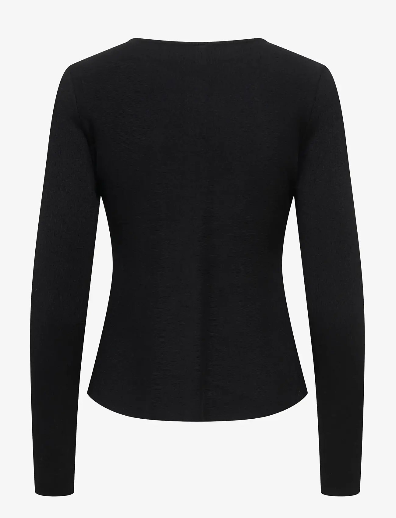 ONLY - ONLMELLI LIFE LS ONECK BUT CARDI RP KNT - cardigans - black - 2