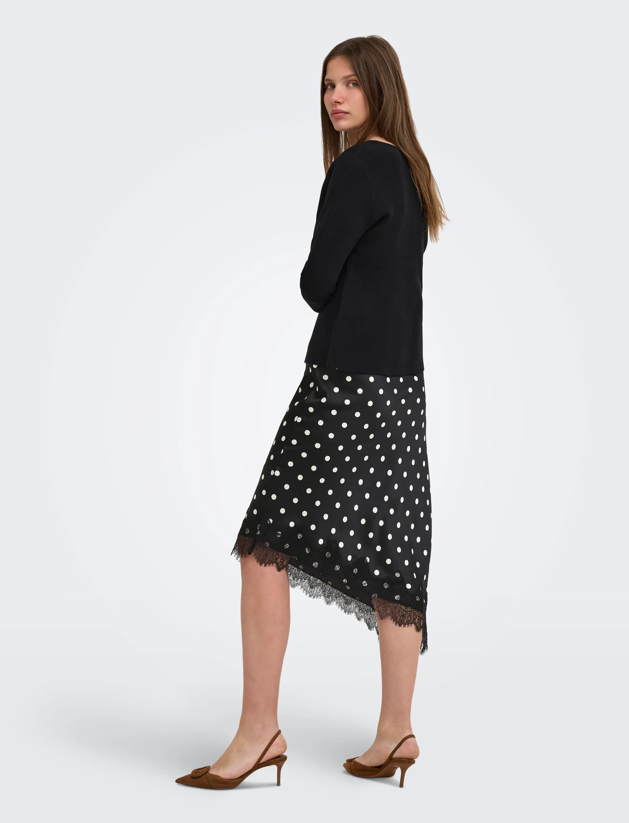 ONLY - ONLMELLI LS ONECK BUTTON CARDI KNT NOOS - cardigans - black - 3