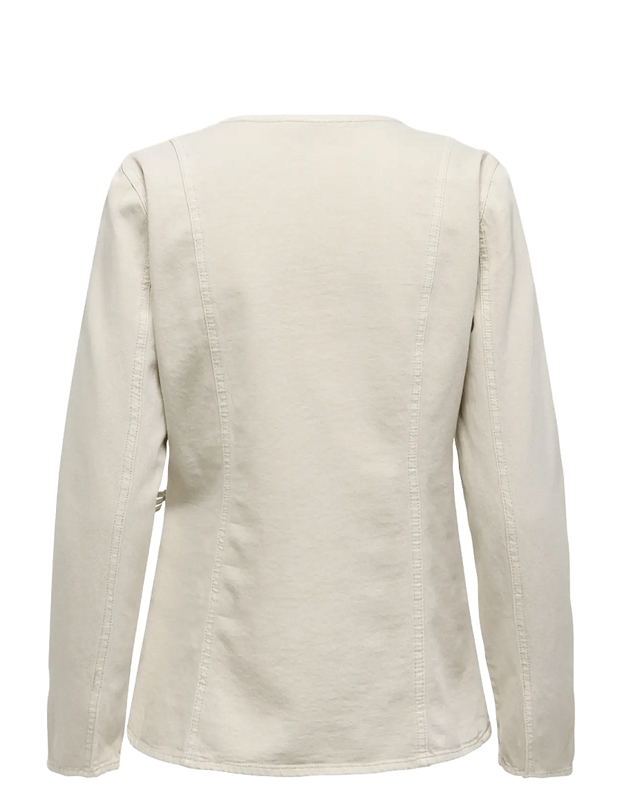 ONLY - ONLSILLA L/S TIE WRAP BLOUSE CC PNT - pikkade varrukatega pluusid - pumice stone - 1