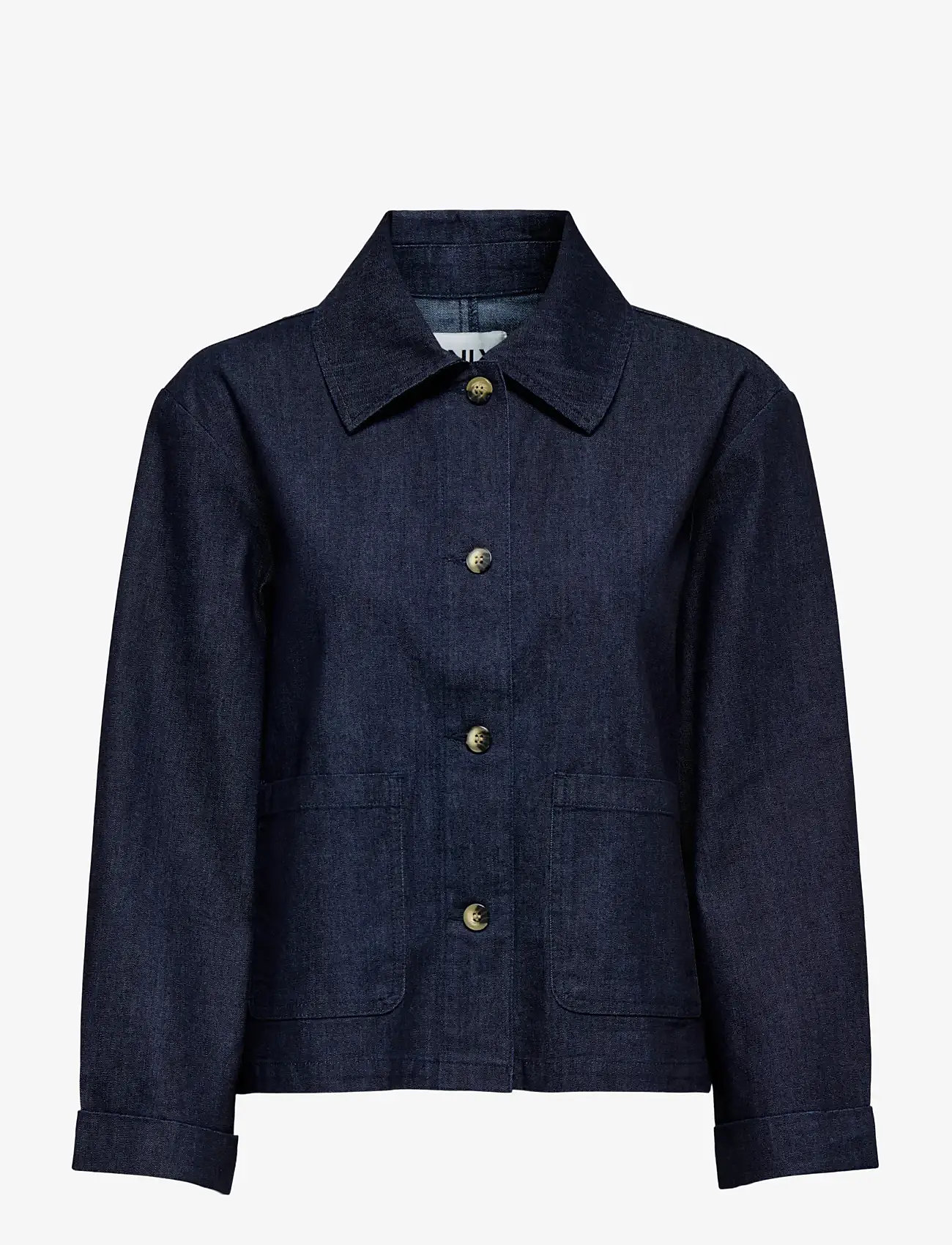 ONLY - ONLASHBY LS SHIRT JACKET DNM QYT - frühlingsjacken - dark blue denim - 0