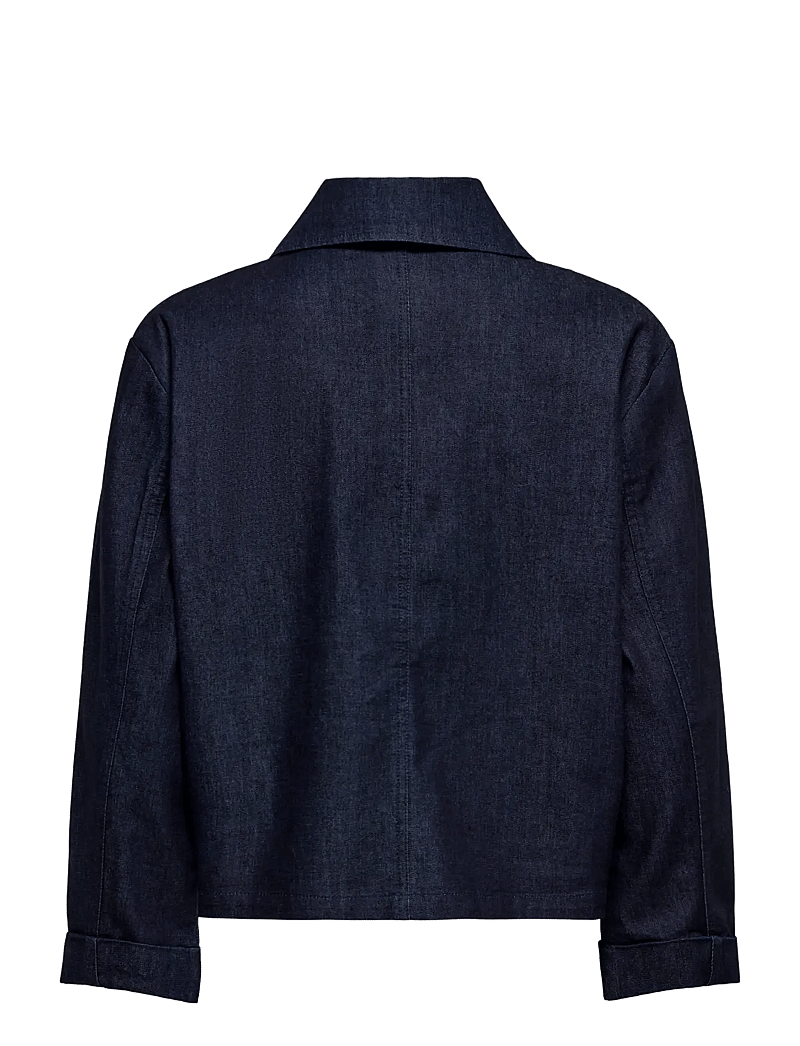 ONLY - ONLASHBY LS SHIRT JACKET DNM QYT - frühlingsjacken - dark blue denim - 1
