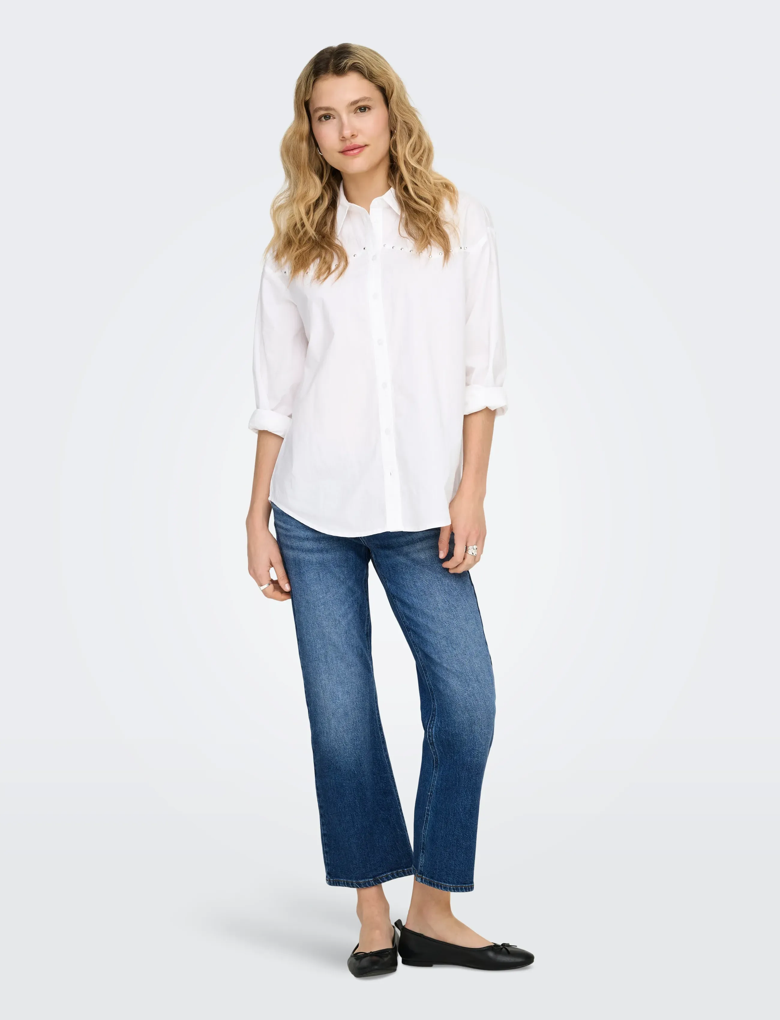 ONLY - ONLSAGE LW KICKFLARE DNM DNM TAI - flared jeans - medium blue denim - 4