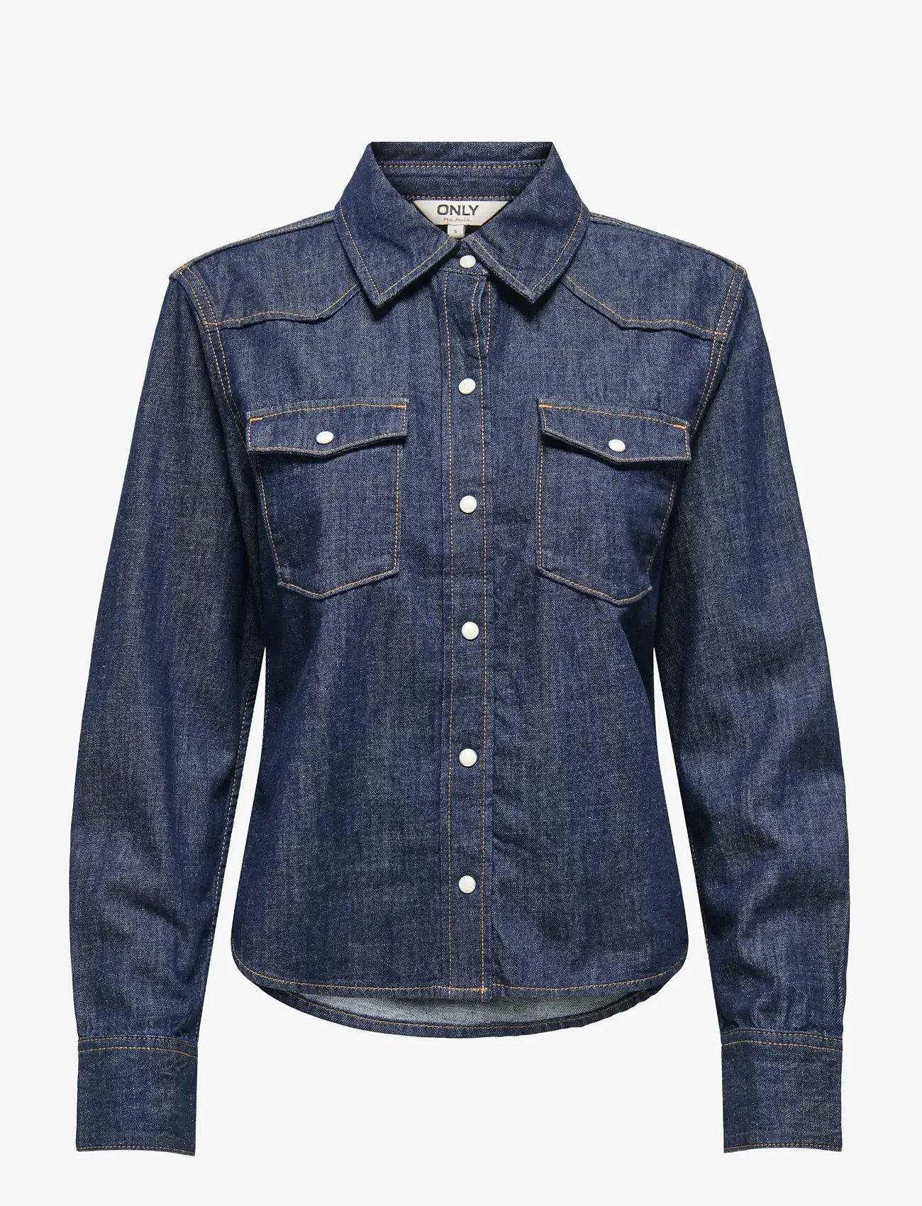 ONLY - ONLCHARLIZE LS DNM SHIRT AKM NOOS - denimskjorter - dark blue denim - 0