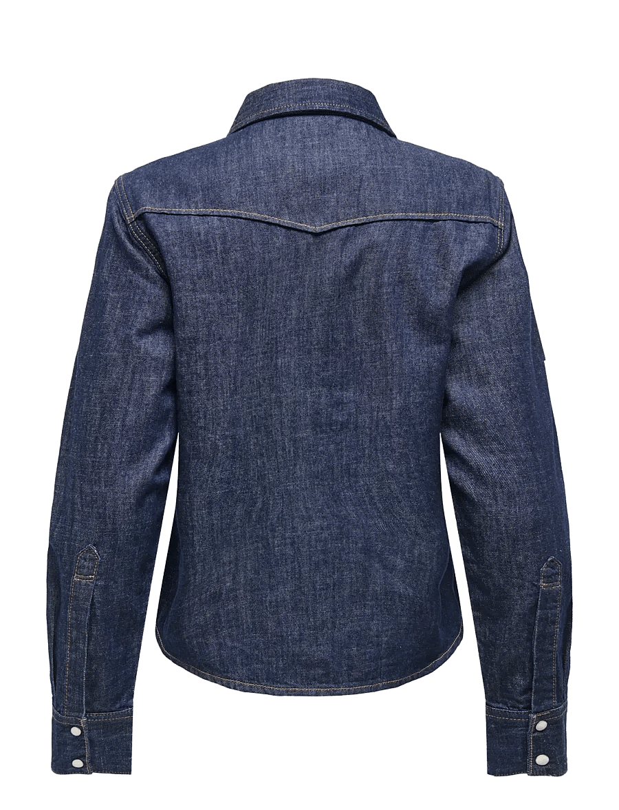 ONLY - ONLCHARLIZE LS DNM SHIRT AKM NOOS - teksasärgid - dark blue denim - 2
