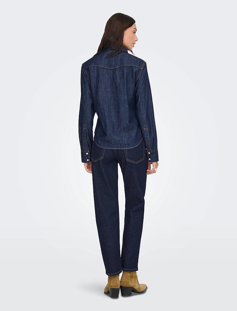 ONLY - ONLCHARLIZE LS DNM SHIRT AKM NOOS - teksasärgid - dark blue denim - 3
