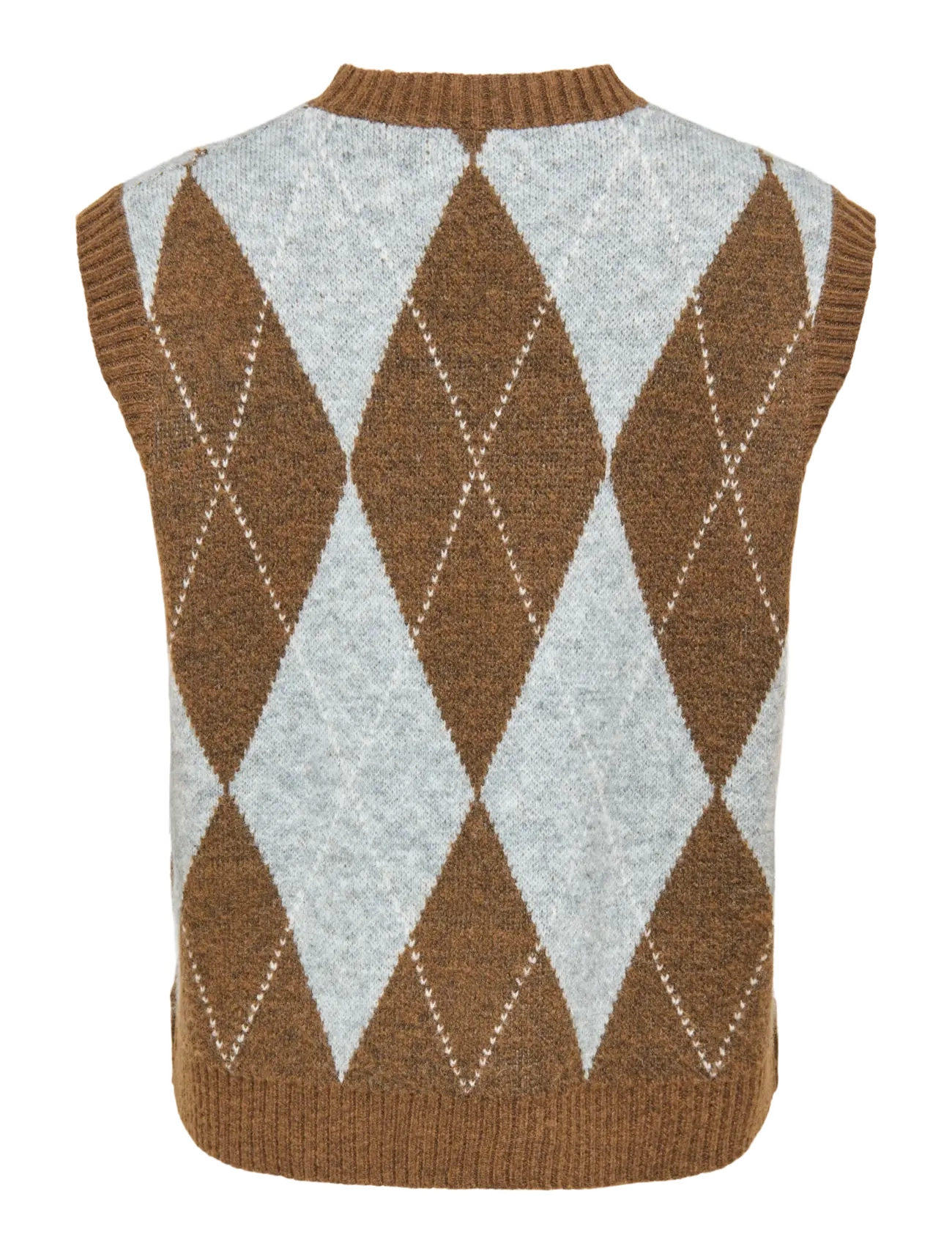 ONLY - ONLRHOMBUS ARGYLE VEST KNT NOOS - strickwesten - rubber - 2