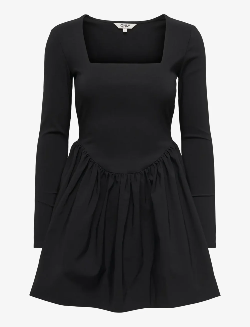 ONLY - ONLMENIA LS BALLOON SHORT DRESS WVN - korta klänningar - black - 1