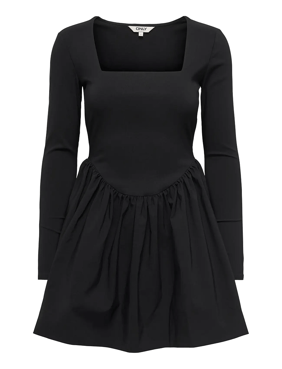 ONLY - ONLMENIA LS BALLOON SHORT DRESS WVN - lyhyet mekot - black - 1