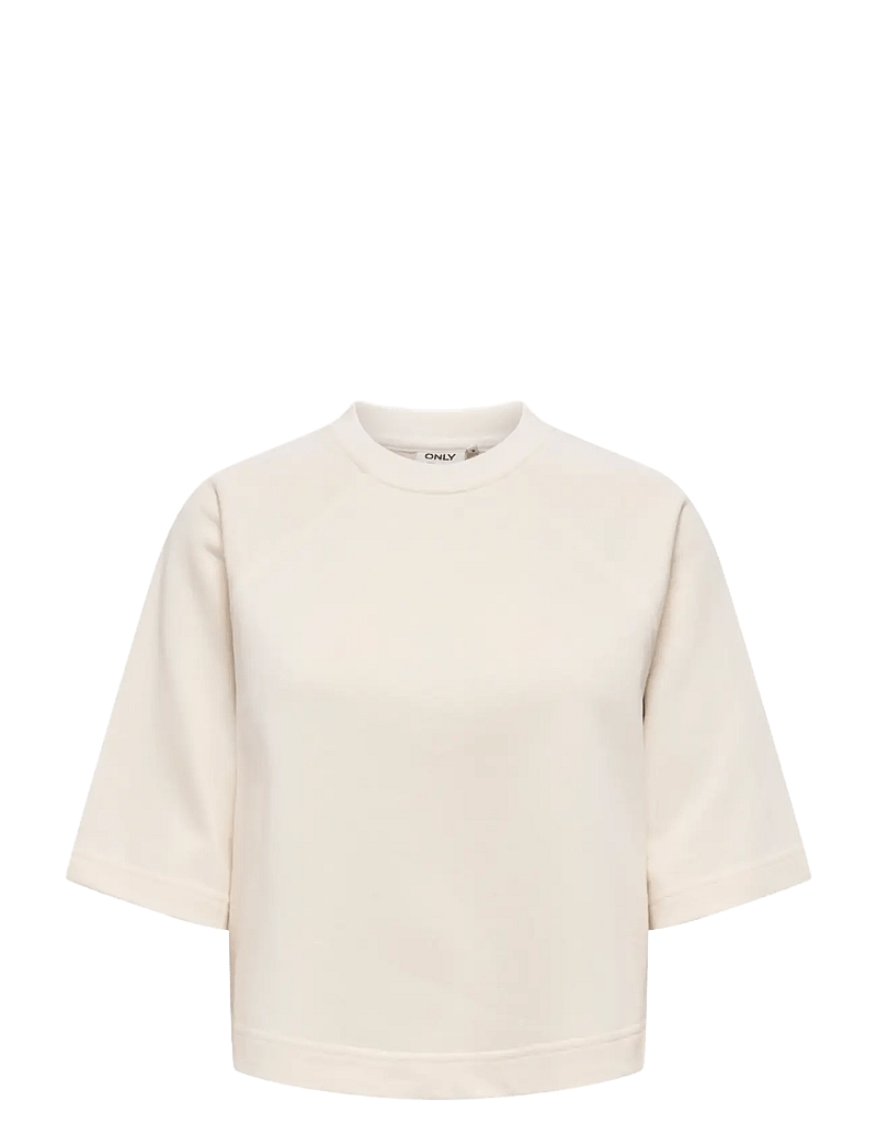 ONLY - ONLDASIE 2/4 O-NECK RAGLAN UB CS SWT - t-skjorter - gardenia - 1