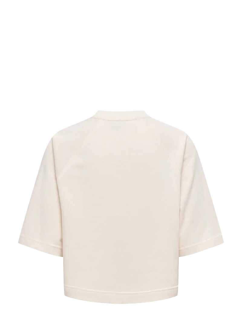 ONLY - ONLDASIE 2/4 O-NECK RAGLAN UB CS SWT - t-skjorter - gardenia - 2