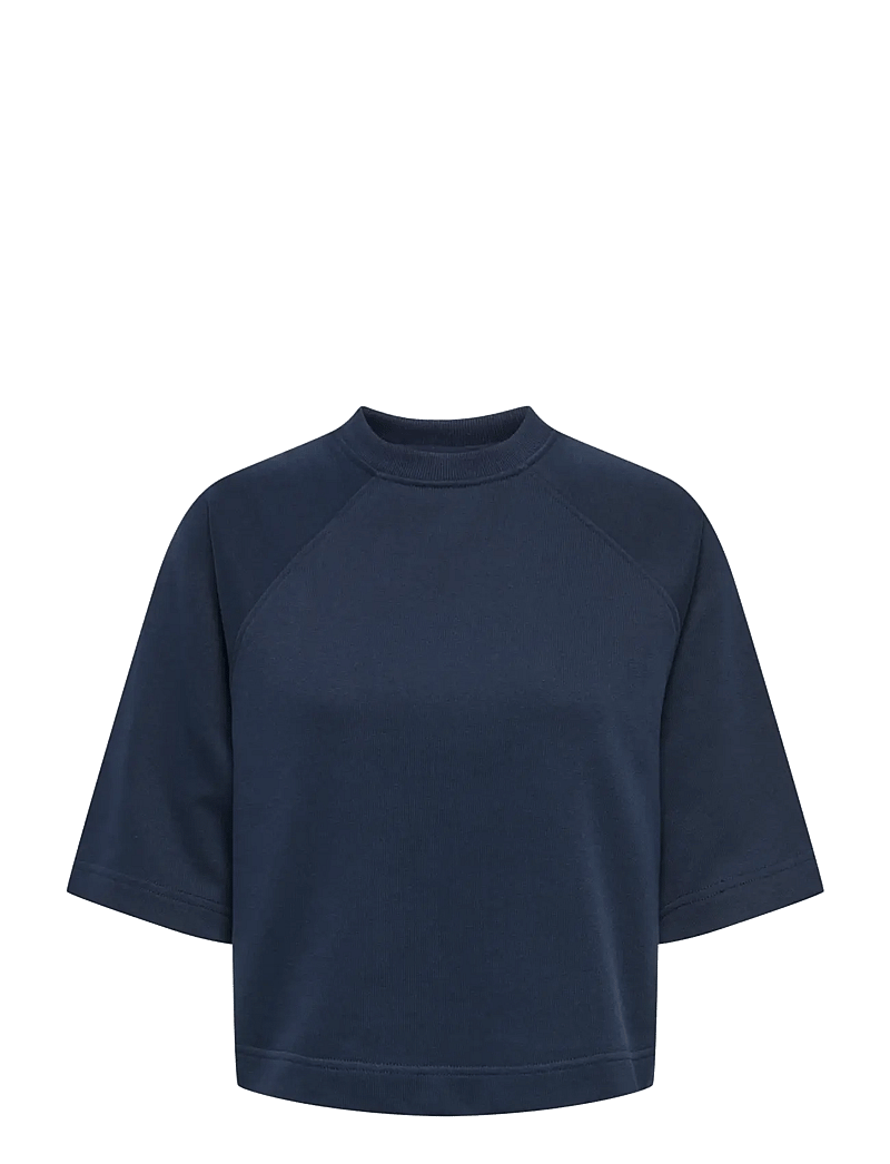 ONLY - ONLDASIE 2/4 O-NECK RAGLAN UB CS SWT - t-shirts - navy blazer - 1