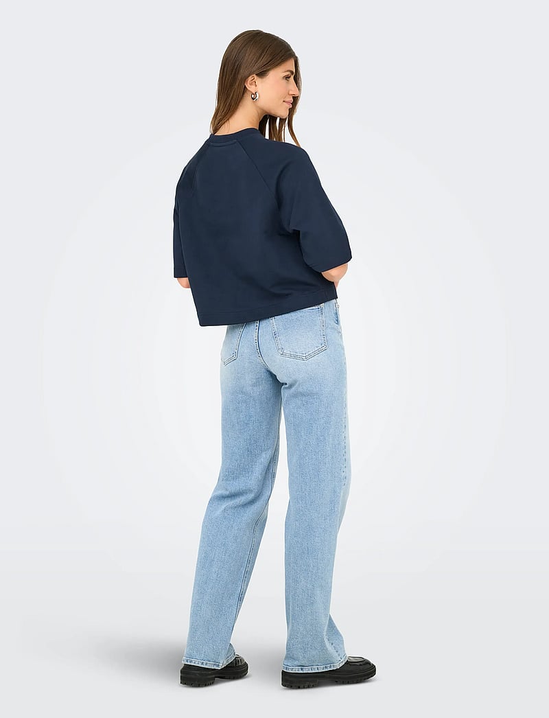 ONLY - ONLDASIE 2/4 O-NECK RAGLAN UB CS SWT - t-shirts - navy blazer - 3