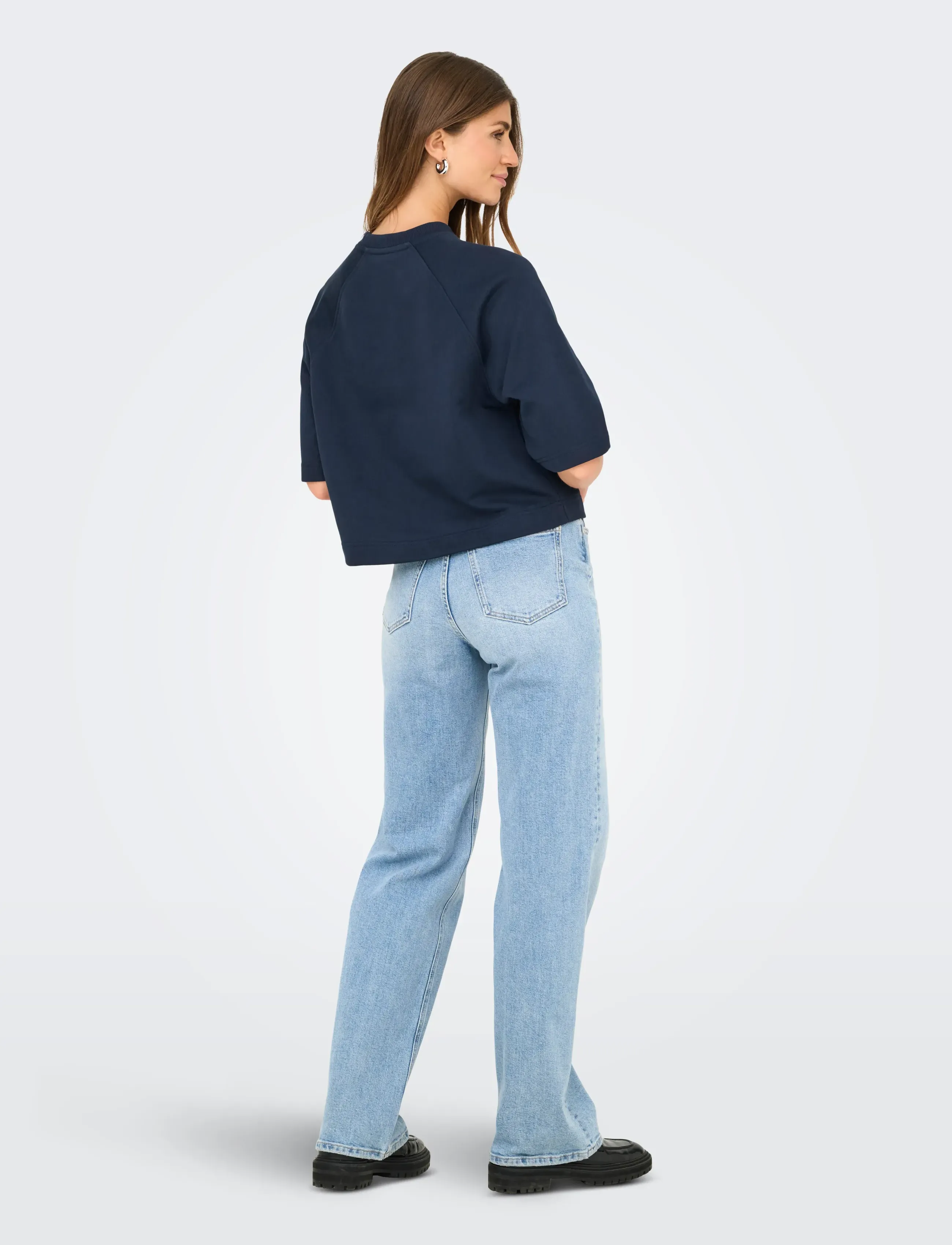 ONLY - ONLDASIE 2/4 O-NECK RAGLAN UB CS SWT - navy blazer - 3