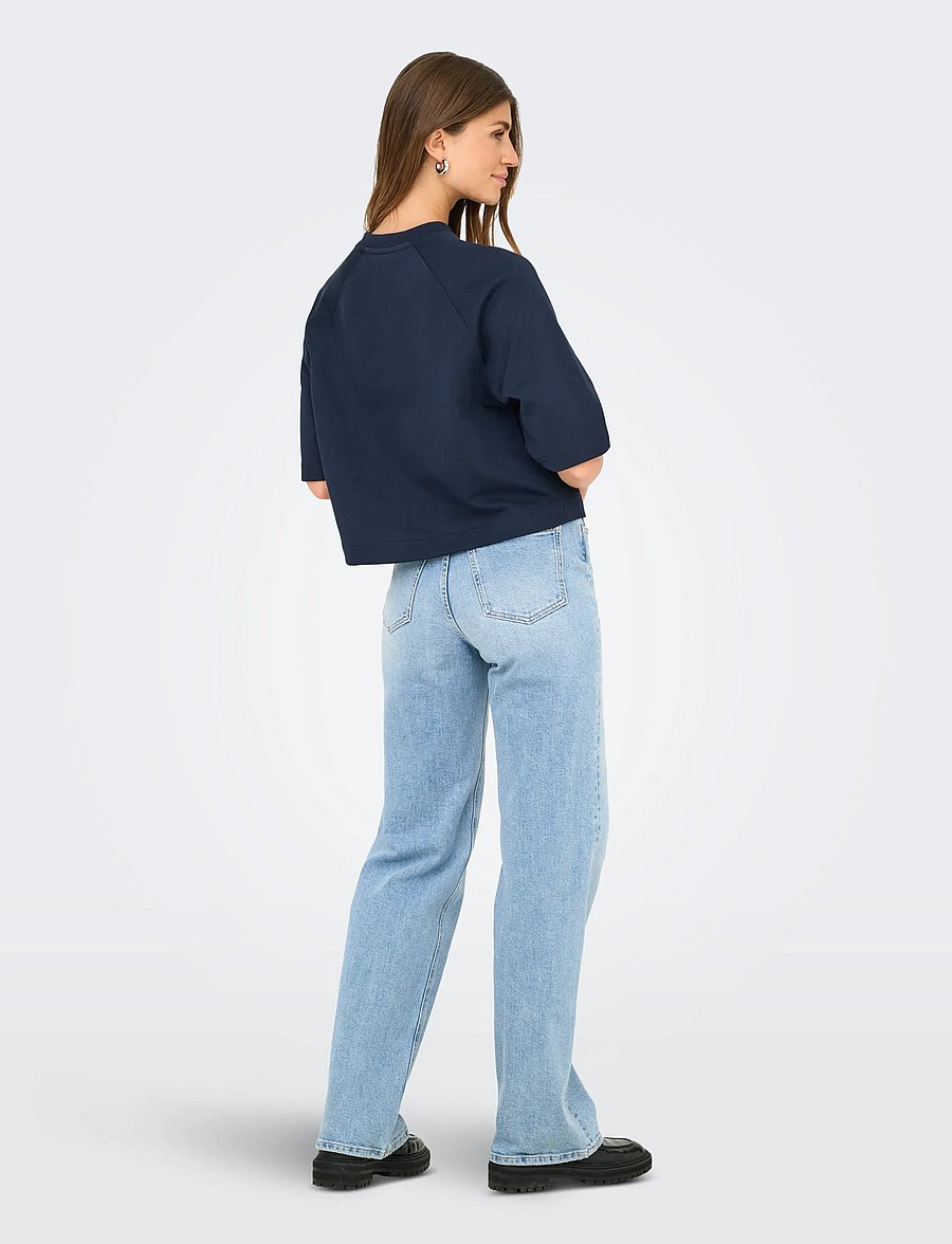 ONLY - ONLDASIE 2/4 O-NECK RAGLAN UB CS SWT - navy blazer - 3