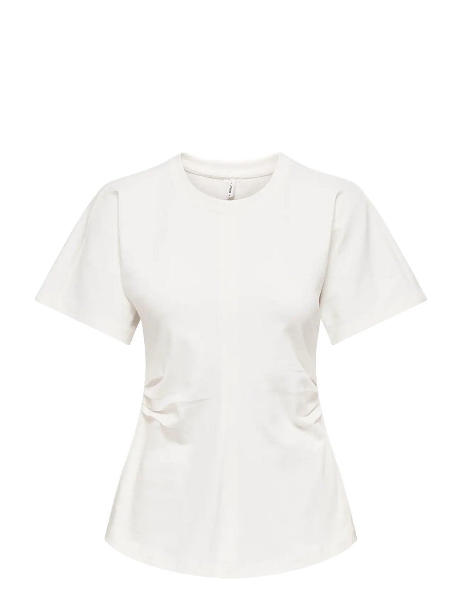 ONLY - ONLMARIE S/S RUCHING TOP JRS NOOS - t-shirts - cloud dancer - 1