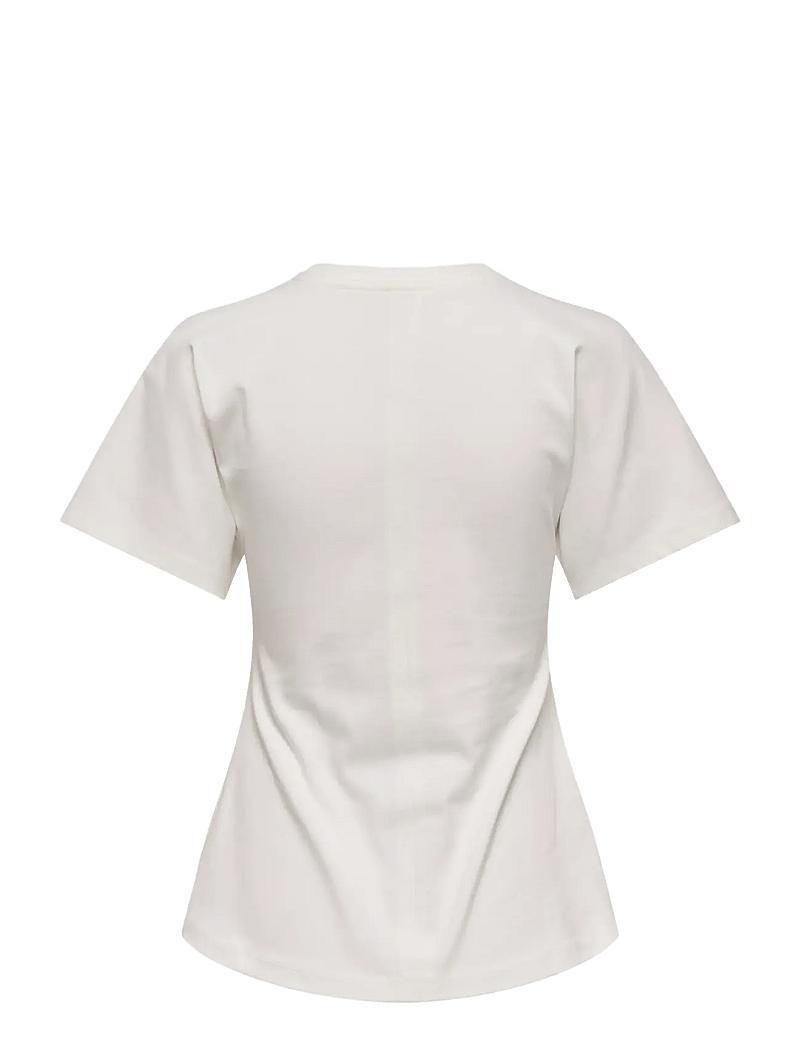 ONLY - ONLMARIE S/S RUCHING TOP JRS NOOS - t-shirts - cloud dancer - 2