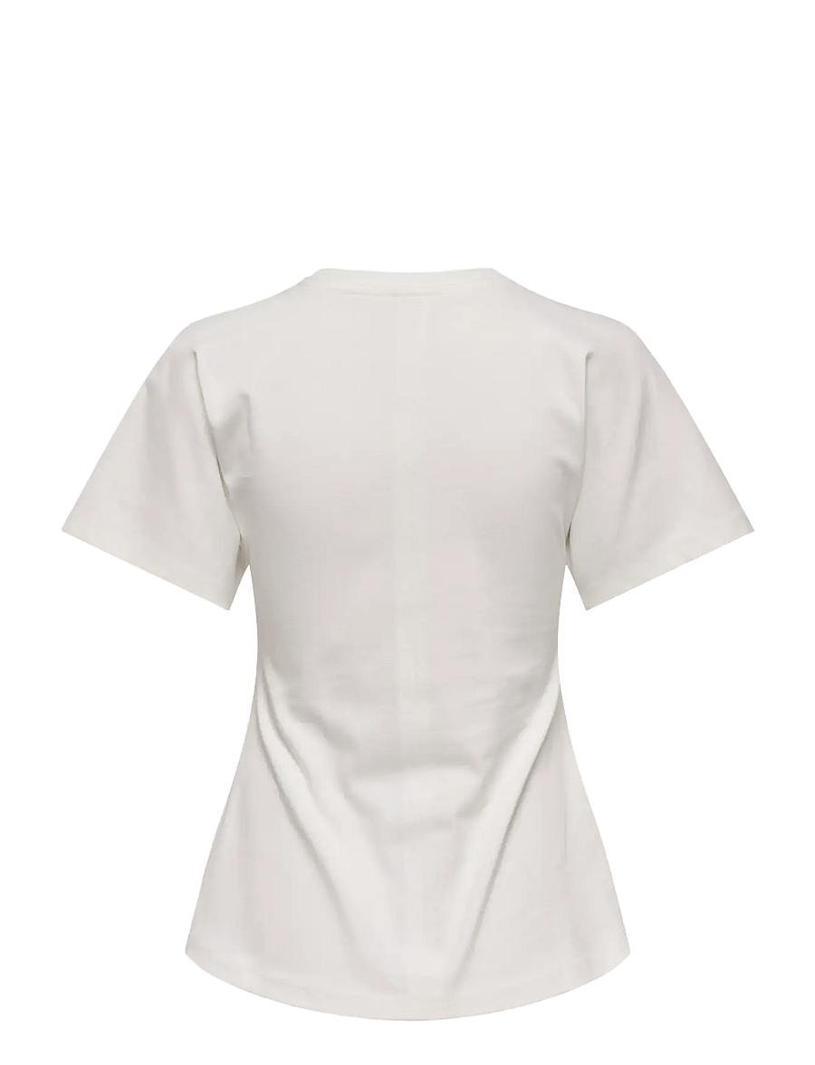 ONLY - ONLMARIE S/S RUCHING TOP JRS NOOS - t-shirts - cloud dancer - 2