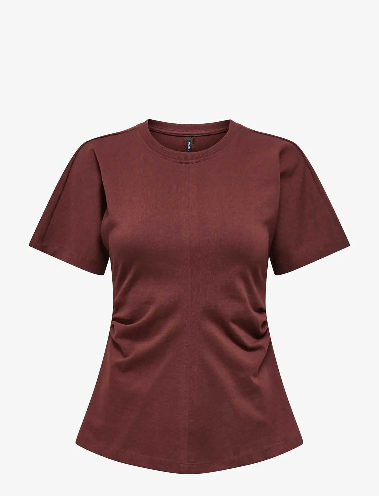 ONLY - ONLMARIE S/S RUCHING TOP JRS NOOS - t-shirts - rum raisin - 1