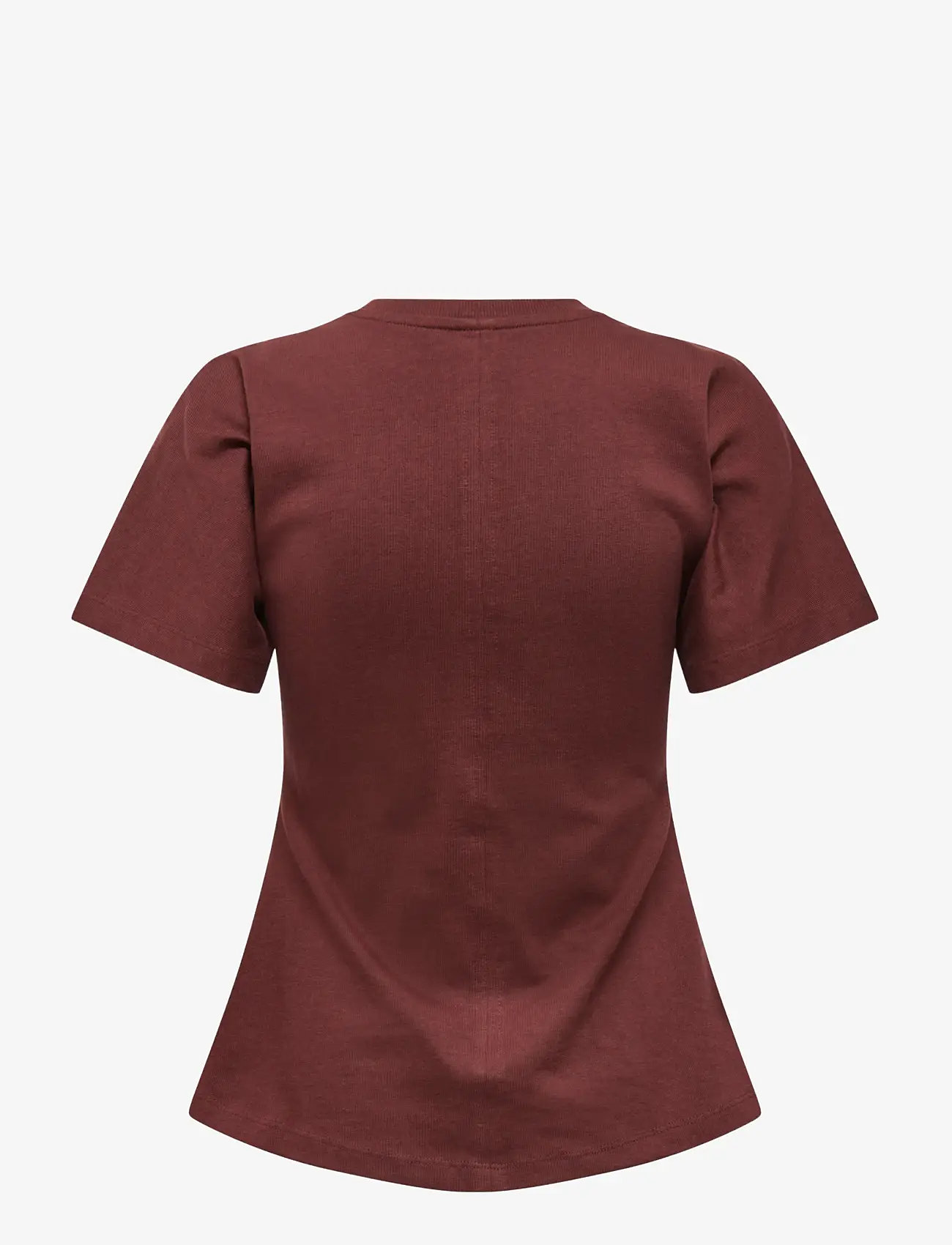 ONLY - ONLMARIE S/S RUCHING TOP JRS NOOS - t-shirts - rum raisin - 2