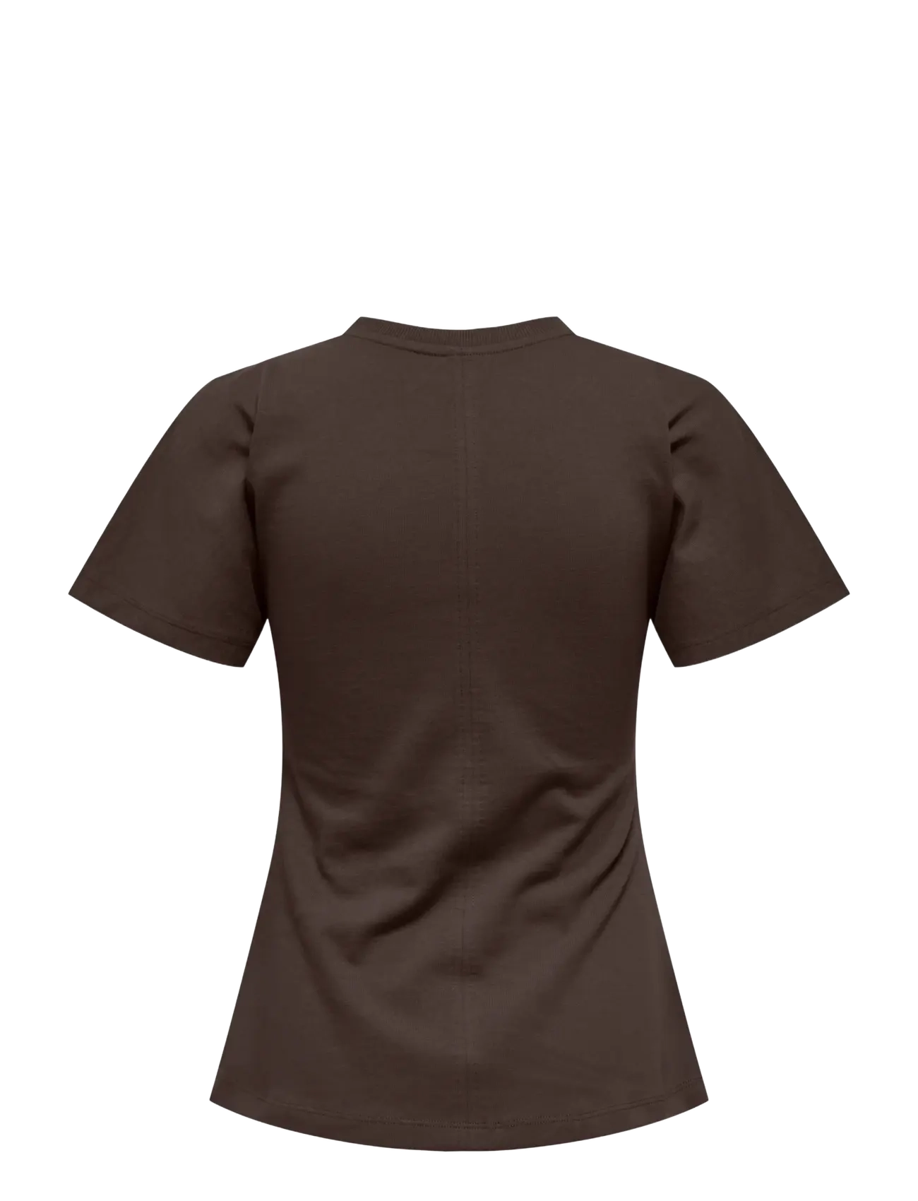 ONLY - ONLMARIE S/S RUCHING TOP JRS NOOS - t-shirts - seal brown - 2