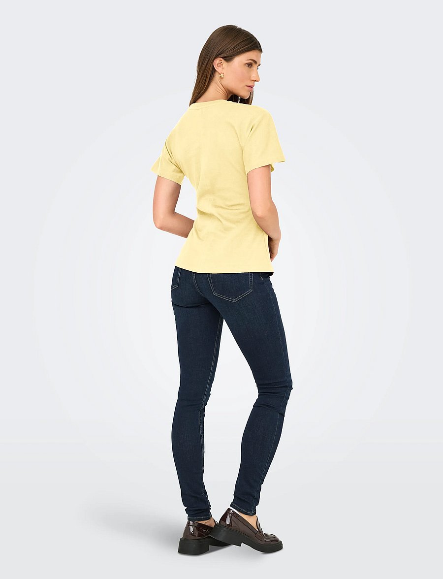 ONLY - ONLMARIE S/S RUCHING TOP JRS NOOS - t-shirts - sunlight - 3