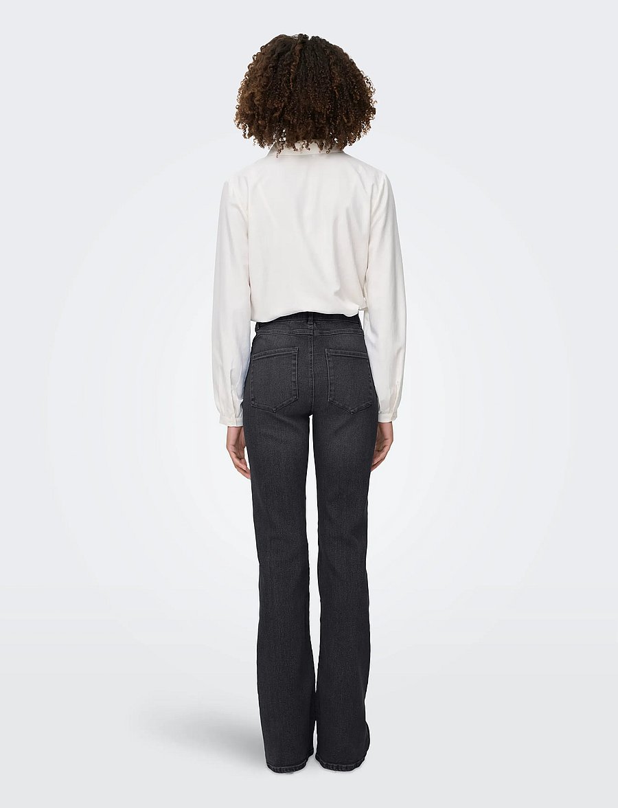 ONLY - ONLINEZ HW FLARED DNM PIM ESP - utsvängda jeans - washed black - 3