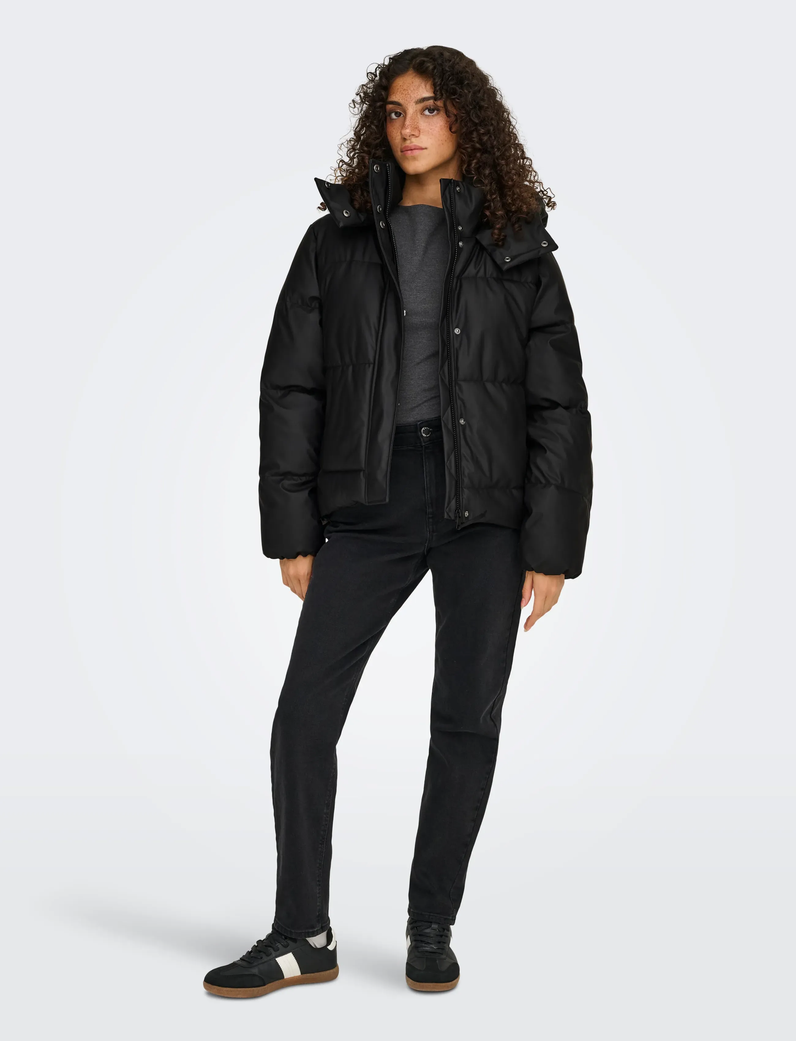 ONLY - ONLAGNES COATED PUFFER JACKET OTW - black - 4