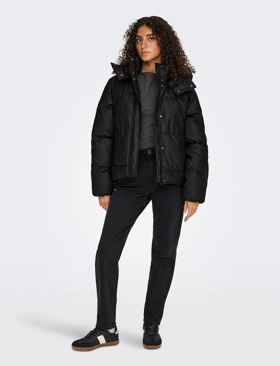 ONLY - ONLAGNES COATED PUFFER JACKET OTW - black - 4