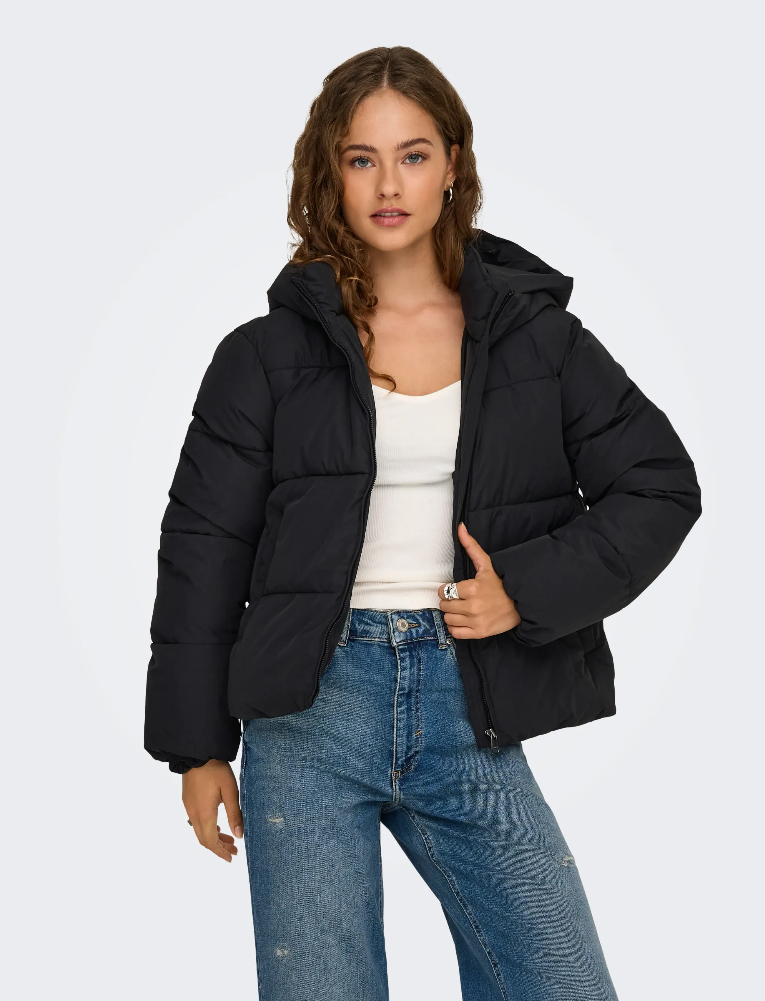 ONLY ONLJUTA SHORT PUFFER OTW NOOS - Riided - BLACK / black